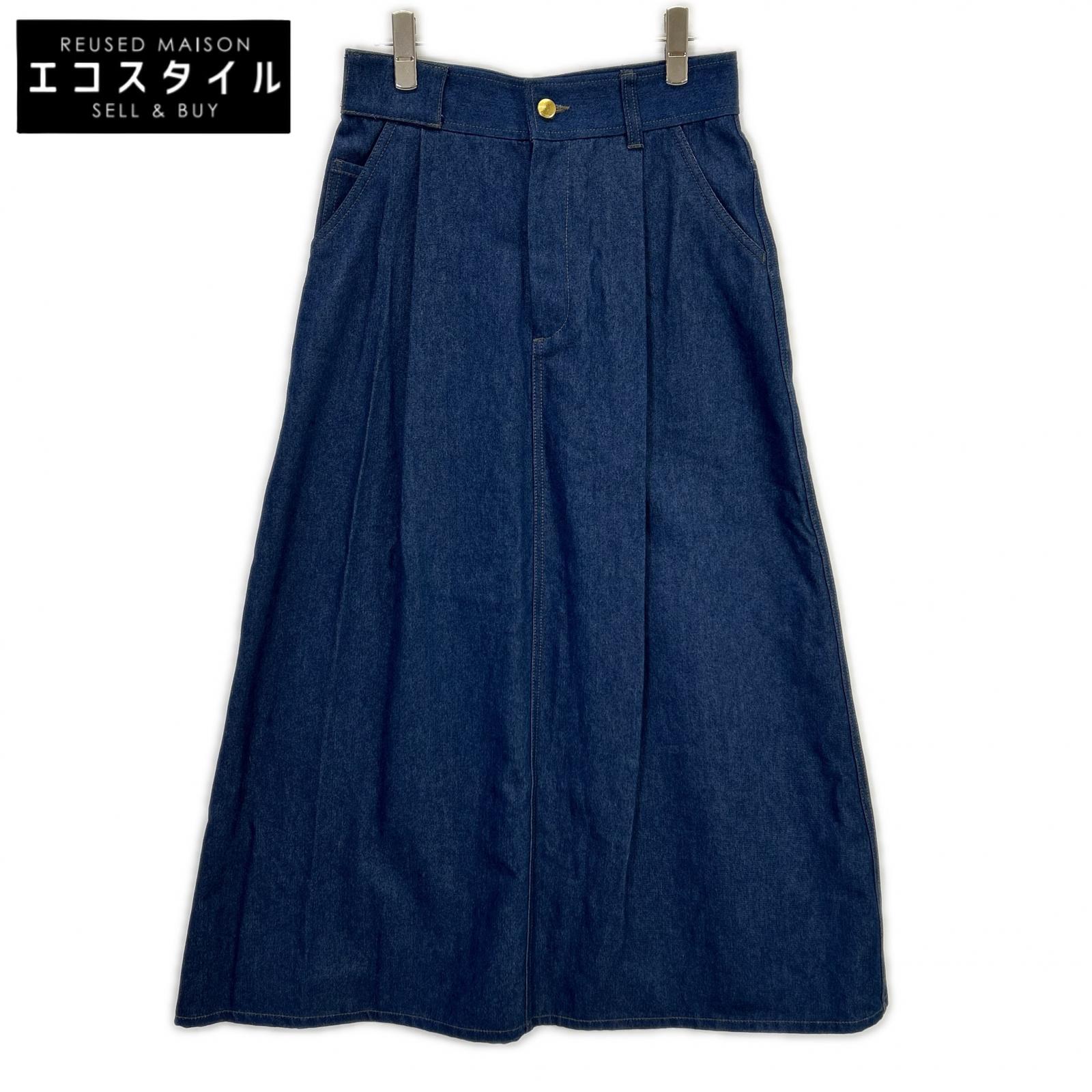 THE RERACS ザ・リラクス インディゴ ジーンズ ロングスコート スコート   38 インディゴ レディース 【中古】
