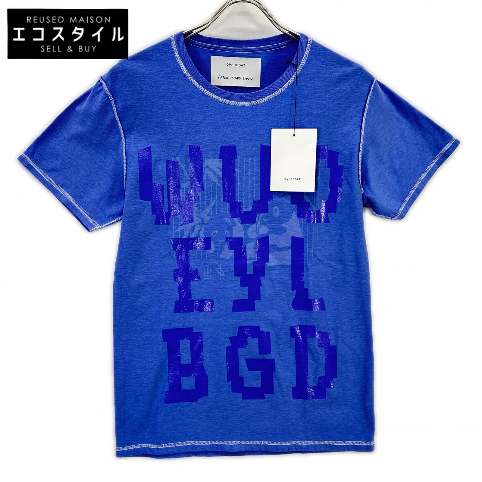 OVERCOAT オーバーコート F24PANDA-WBG ﾌﾞﾙｰ Message Print Tshirt トップス S アイスブルー メンズ 【中古】