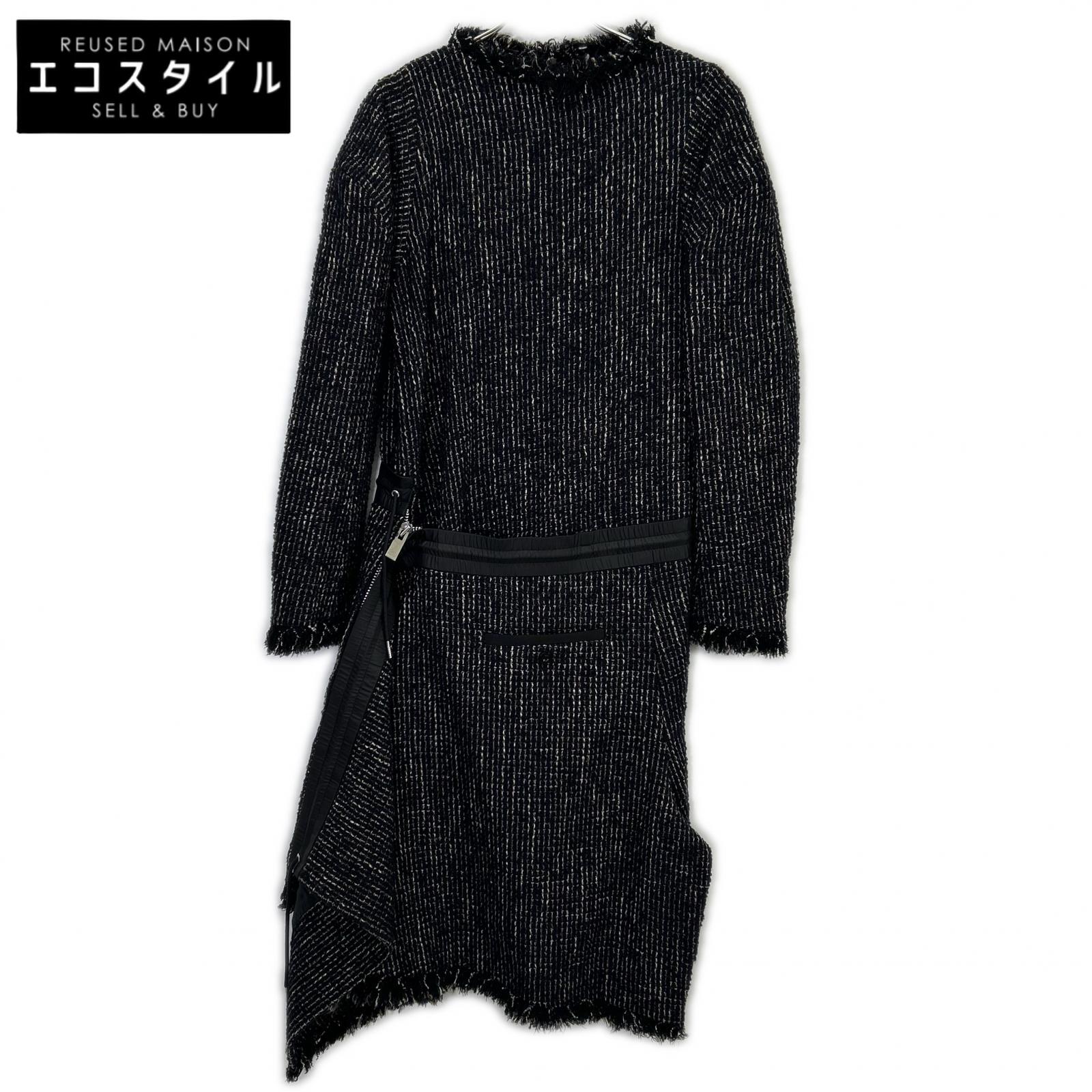 sacai サカイ 23-06843 黒いこと 2WAY ツィード衣裳 衣裳   2 黒いこと レディース 【中古】
