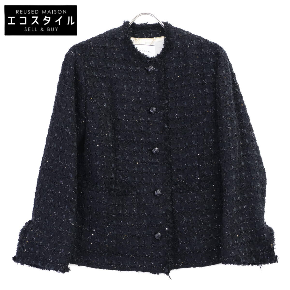 BEIGE ベイジ 23SS 黒いこと  MONGE 否色合い上衣 上衣   4 黒いこと レディース 【中古】