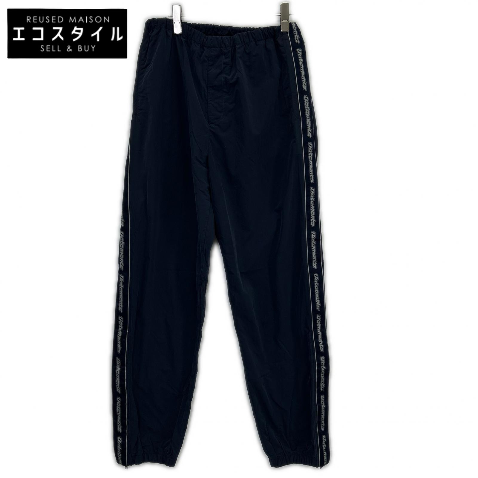VETEMENTS ヴェトモン 米国海軍 MSS18PA27 サイドライントラックナイロンパンツ ボトムス   L 米国海軍 メンズ 【中古】