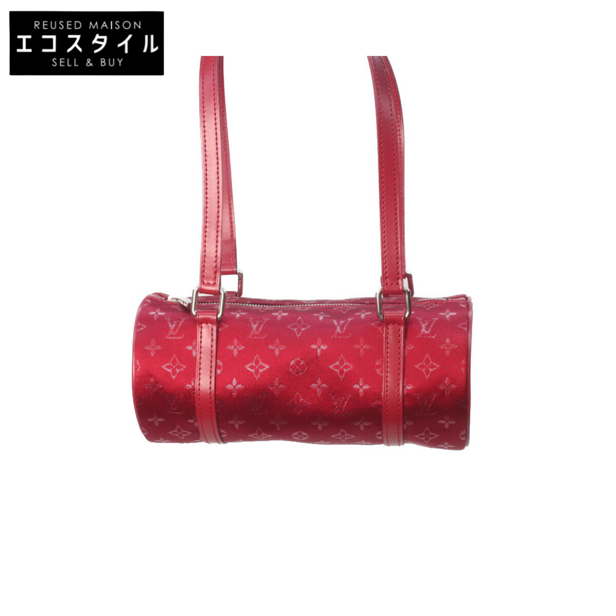 LOUIS VUITTON ルイヴィトン M92353 赤いこと モノグラム繻子 リトルパピヨン ハンドバック 赤いこと レディース 【美品】