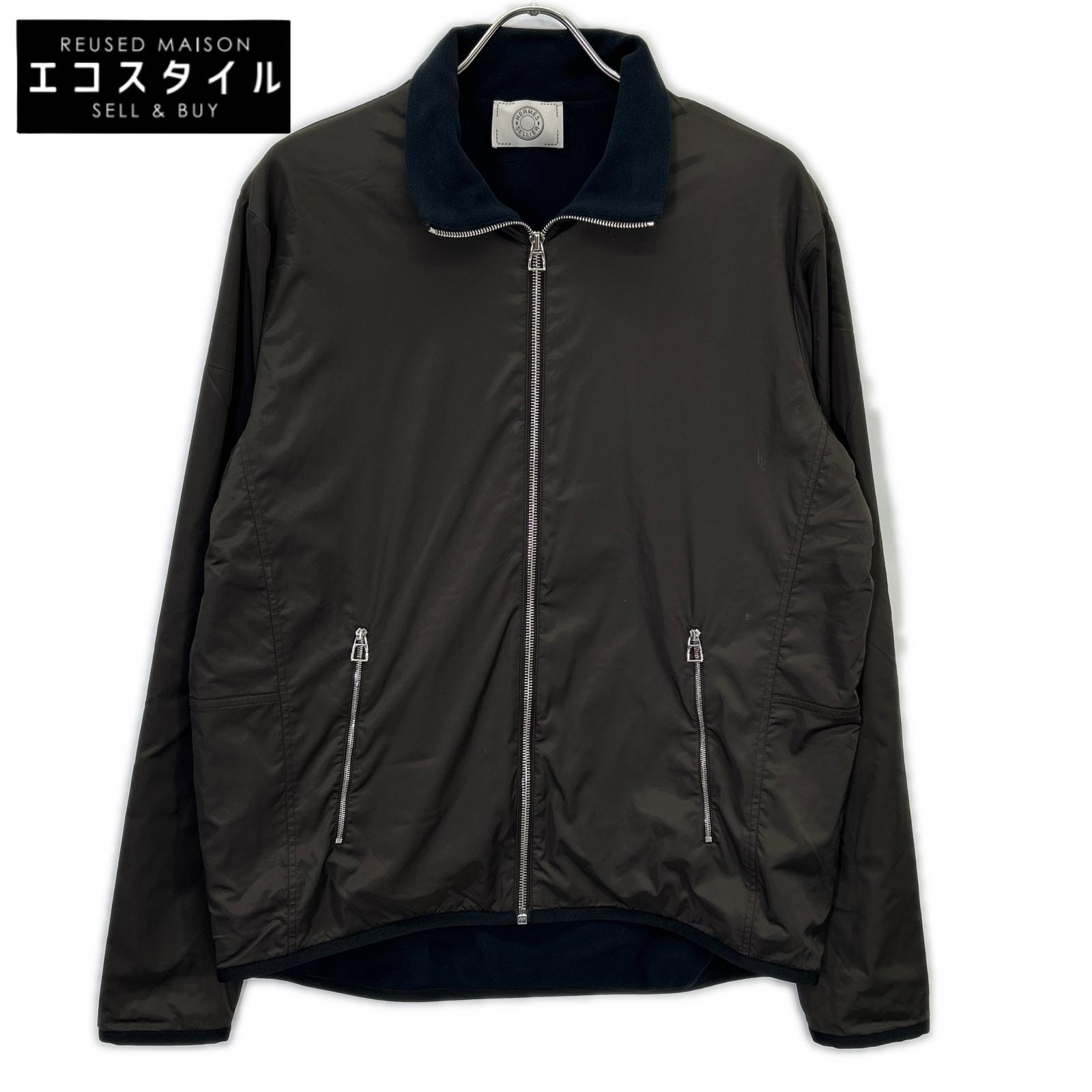 HERMES エルメス H800165E 赤銅色 裏地フリース ナイロン上衣 上衣   XL 赤銅色 メンズ 【中古】