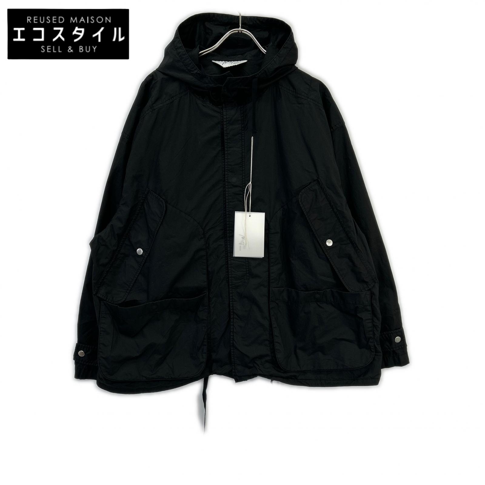 ANCELLM アンセルム 26SS ANC-SH91 ﾌﾞﾗｯｸ HOODED FIELD SHIRT JACKET ﾌｨｰﾙﾄﾞﾊﾟｰｶｰ ジャケット 2 ブラック メンズ 【中古】