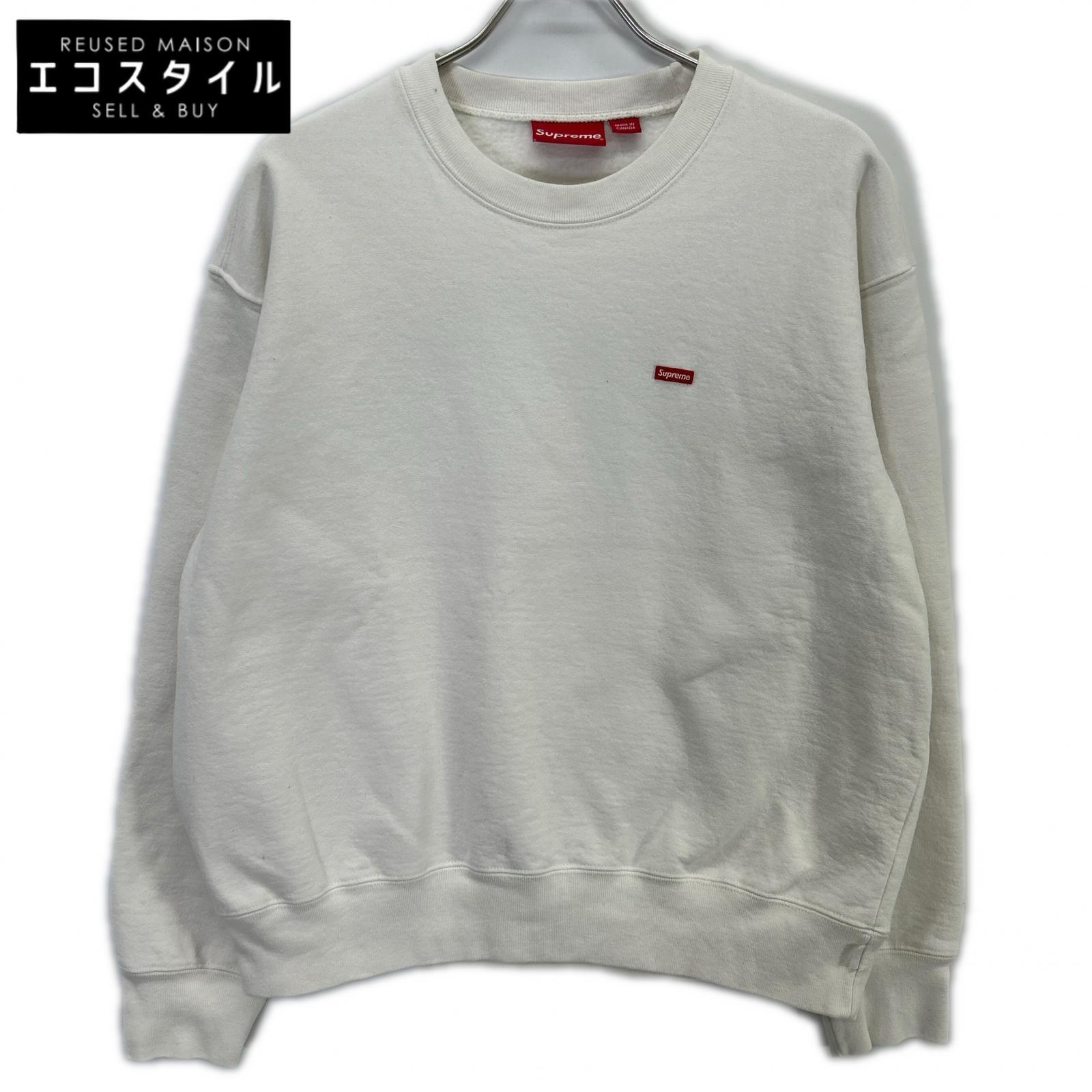 Supreme シュプリーム 労働者の一団のど首 スモールボックスロゴ 汗水 調教師 トップス   SMALL 白いこと メンズ 【中古】