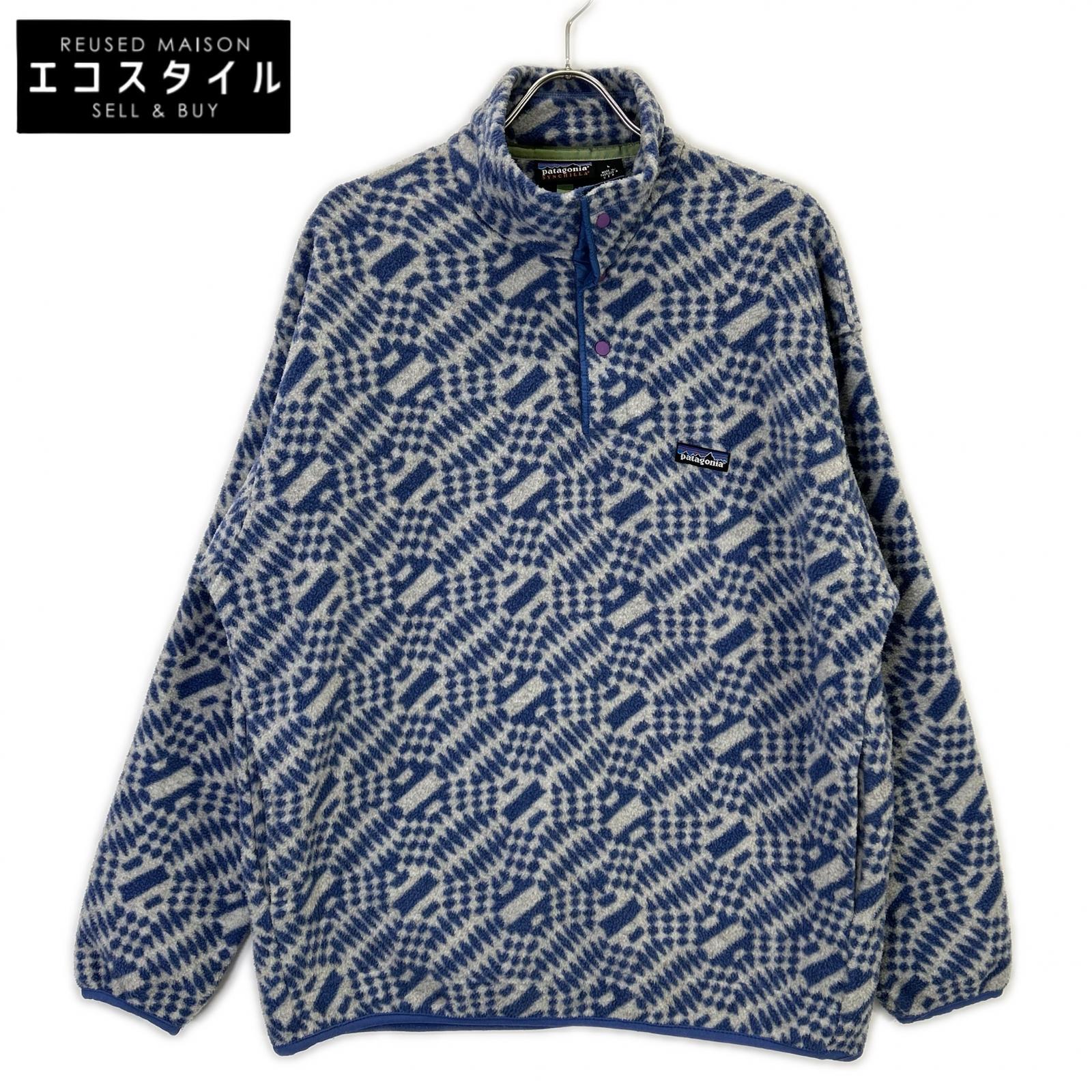 Patagonia パタゴニア 25462 98年製 薄墨色×青色 シンチラ フリースジャケット 上衣   L 薄墨色×青色 メンズ 【中古】