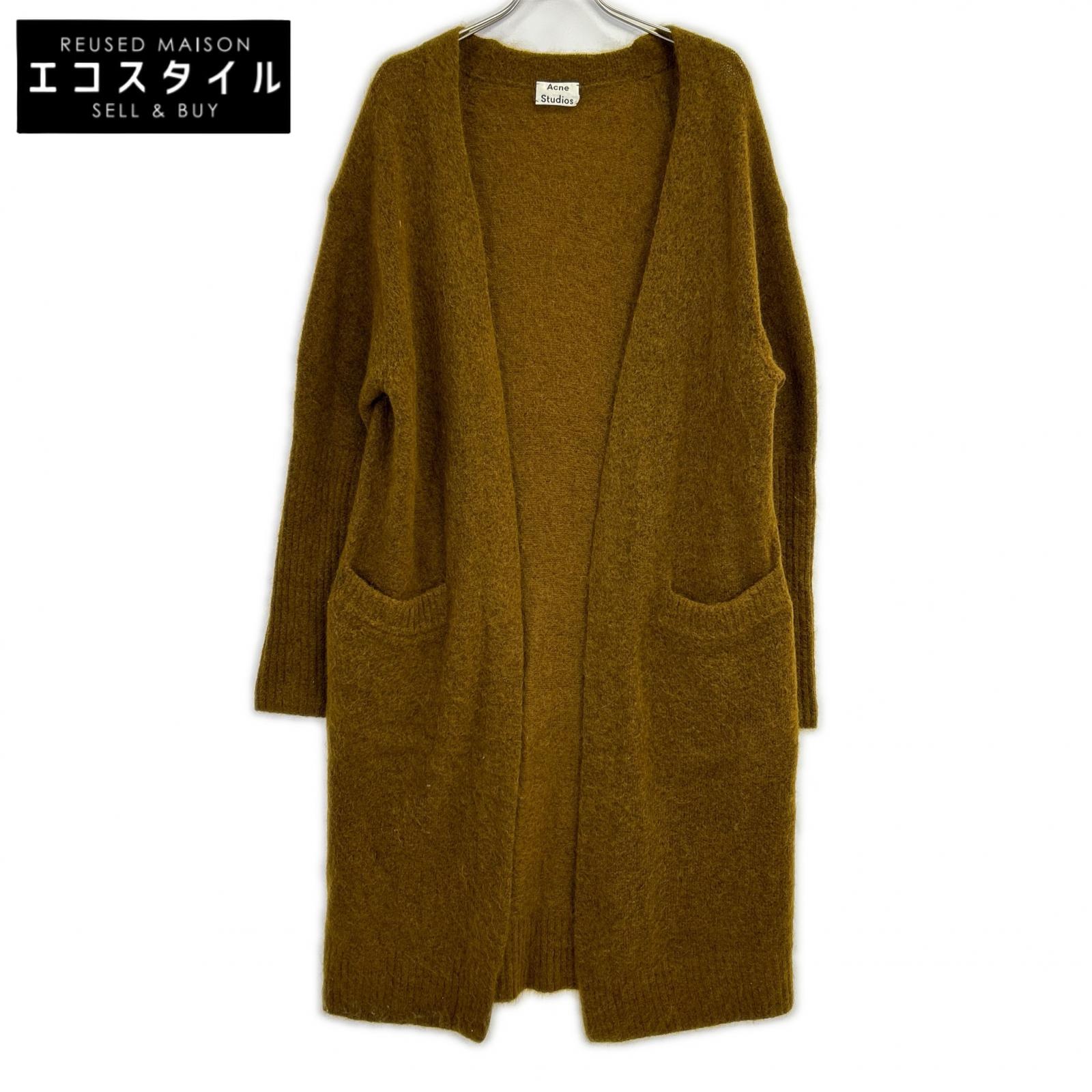 ACNE STUDIOS アクネ ストゥディオズ 赤銅色 A60033 ラヤ モヘヤ ロングジレー トップス   XS 赤銅色 レディース 【中古】