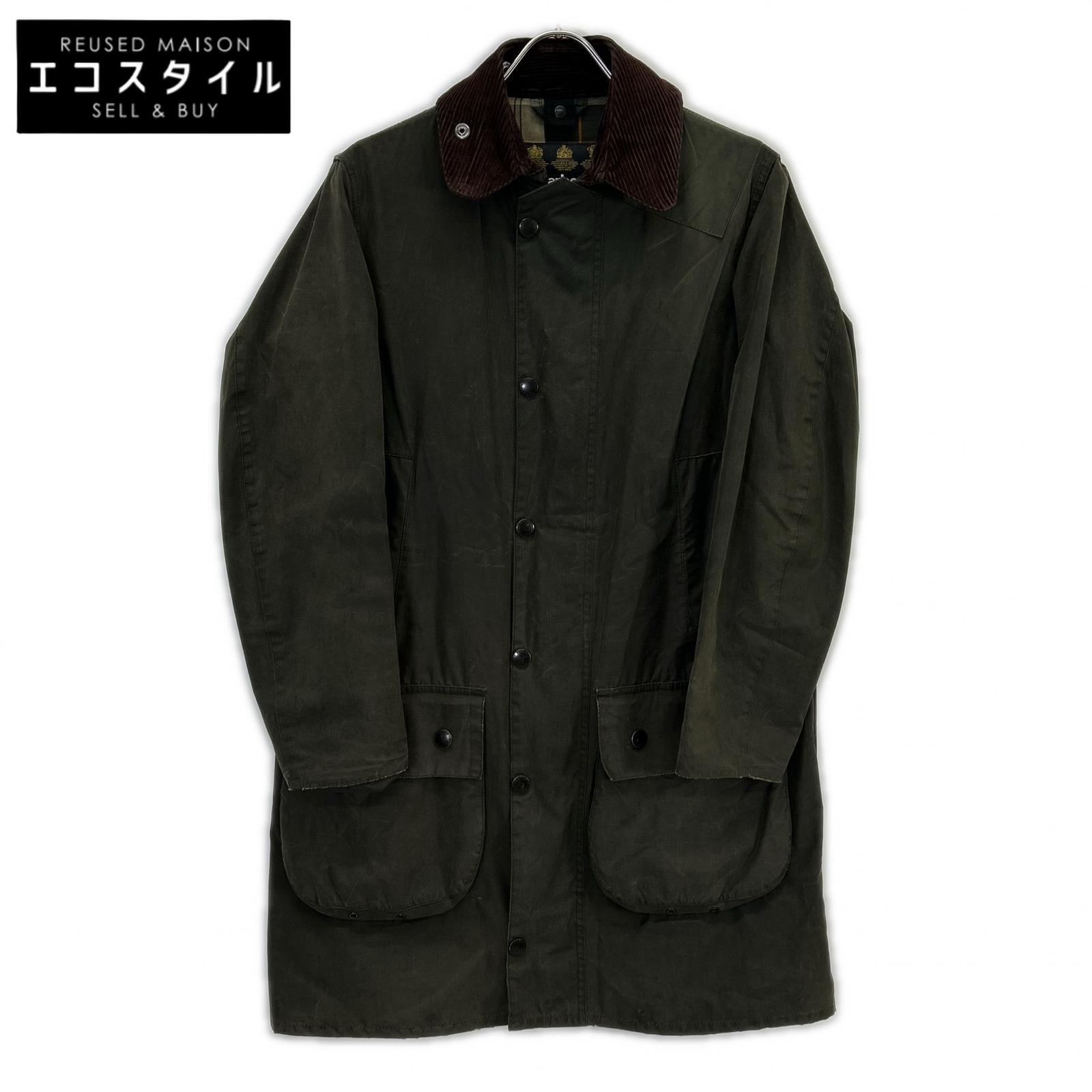 Barbour バブアー カーキ MWX0534SG91 BORDER 蝋涙厚地の外套 上衣   34 カーキ メンズ 【中古】