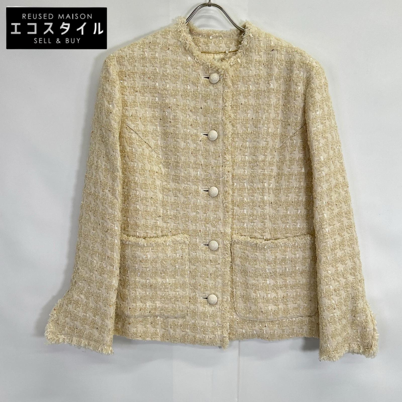 BEIGE ベイジ 23SS 象牙色 MONGE 否色つや上衣 上衣   4 白いこと レディース 【中古】