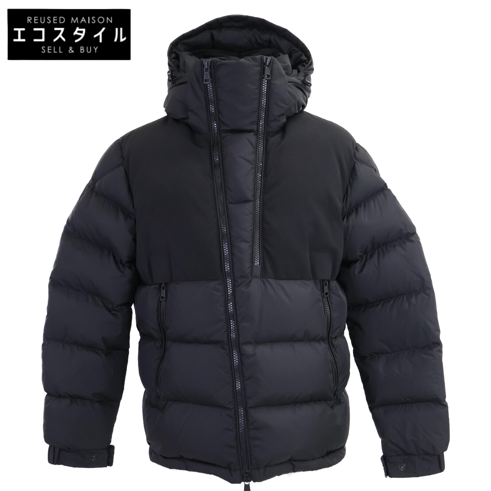 MONCLER モンク軌跡 LAVEDA ラバーロゴワッペン 落ち込む上衣 上衣   4 黒いこと メンズ 【中古】