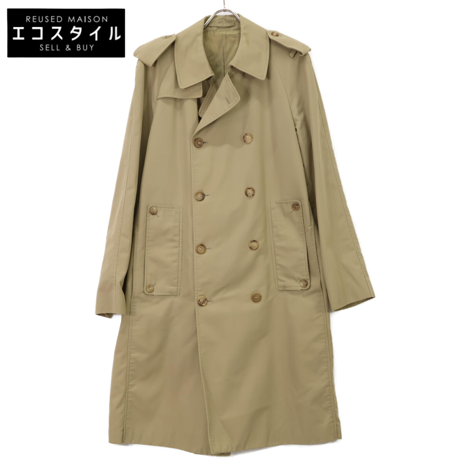 Maison Margiela メゾンマルジェラ 【国内置き目】ここのえ期 トレンチ 厚地の外套 46 ベージュ メンズ 【中古】