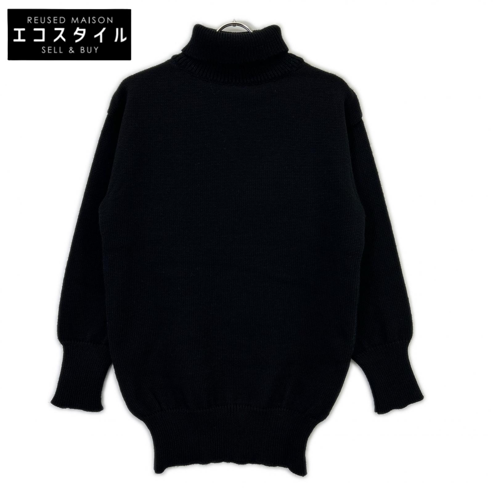 Miller Rayner 鏡鑑レイナー 連合王国製 黒いこと ブリティッシュウール タートルネック 編み物 トップス   M 黒いこと メンズ 【中古】