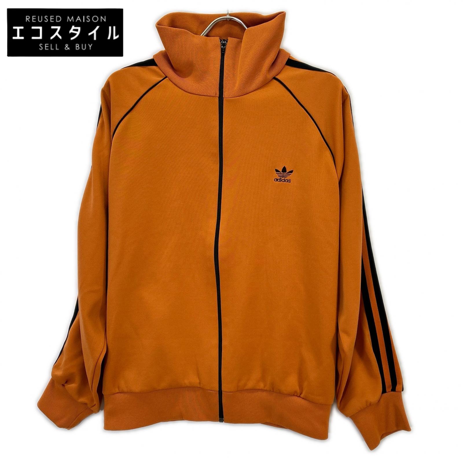 adidas アディダス 70s デサント 貨物自動車上衣 M オレンジ色 メンズ 【中古】