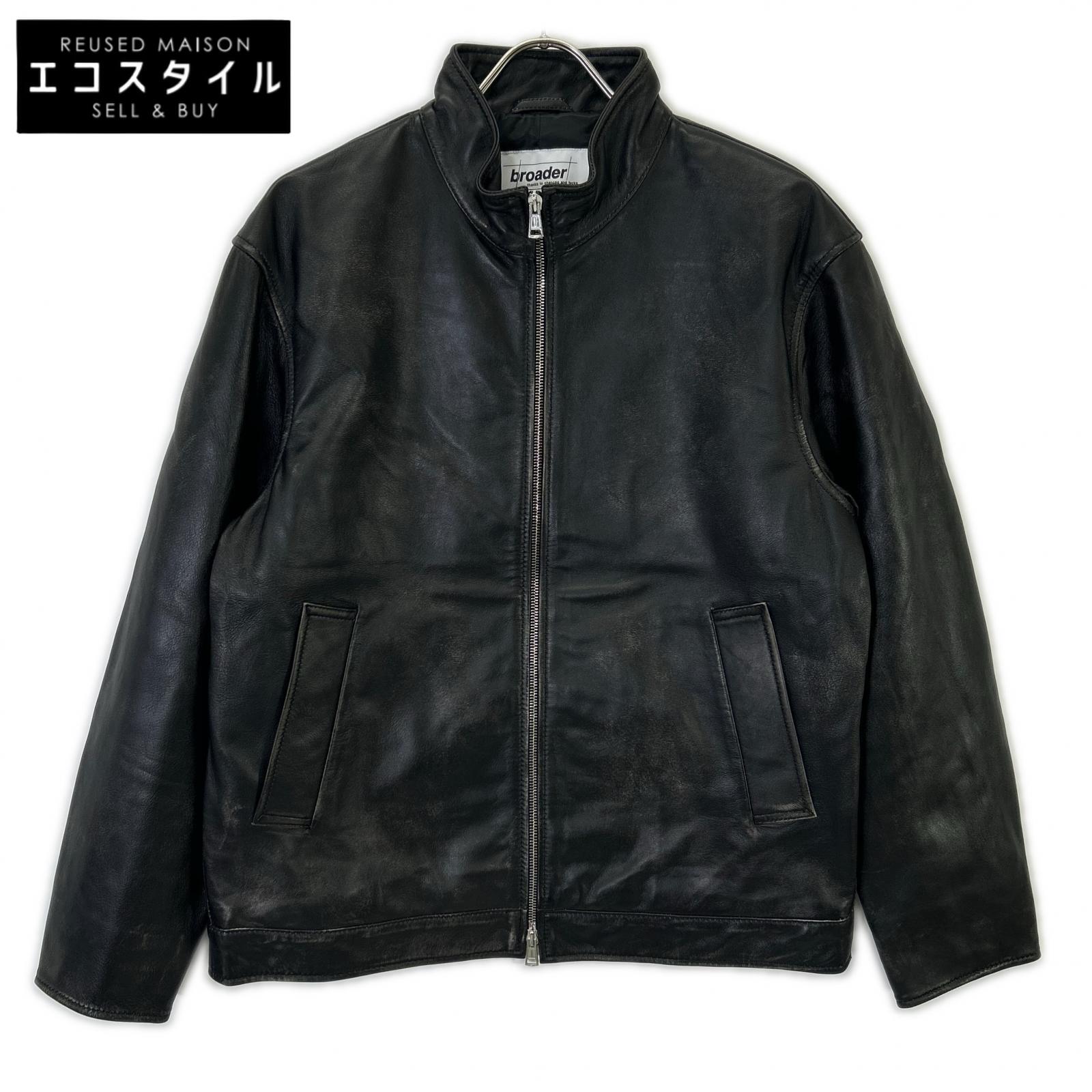 broader ブローダー BRD-032 BRD ﾍﾞｰｼｯｸ ﾗｲﾀﾞｰｽｼﾞｬｹｯﾄ ジャケット MAX ブラック メンズ 【中古】