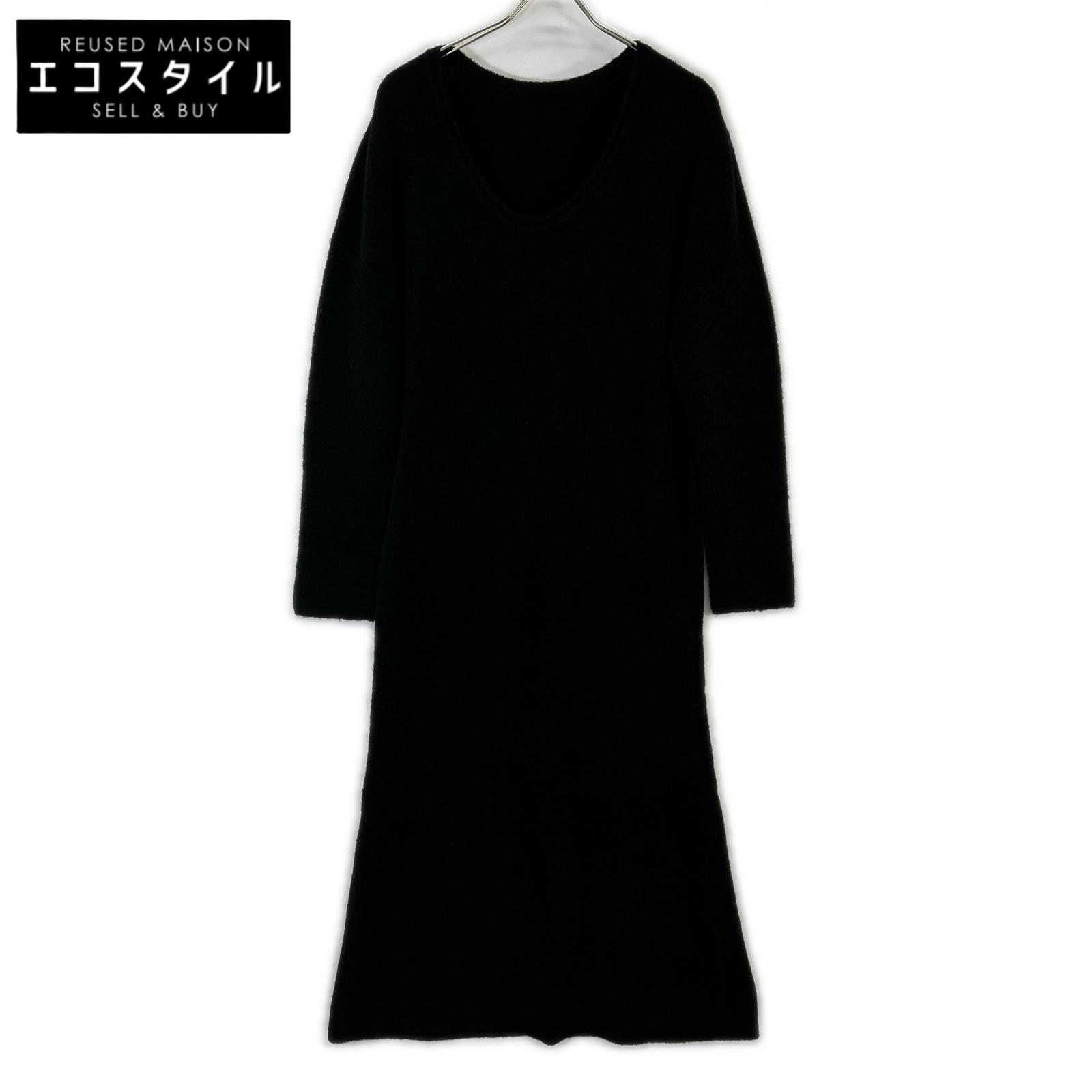 Plage プラージュ 黒いこと 25-040-922-2030 アルパカ混 編み物衣裳 衣裳   38 黒いこと レディース 【中古】