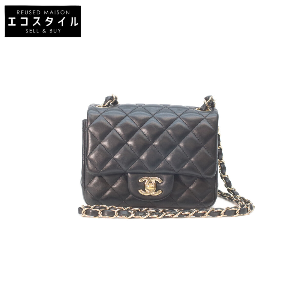 CHANEL シャネル A35200 黒 子ヒツジ ゴールド金具 ミニマトラッセ17 ショルダーバッグ 黒いこと/ゴールド金具 レディース 【中古】