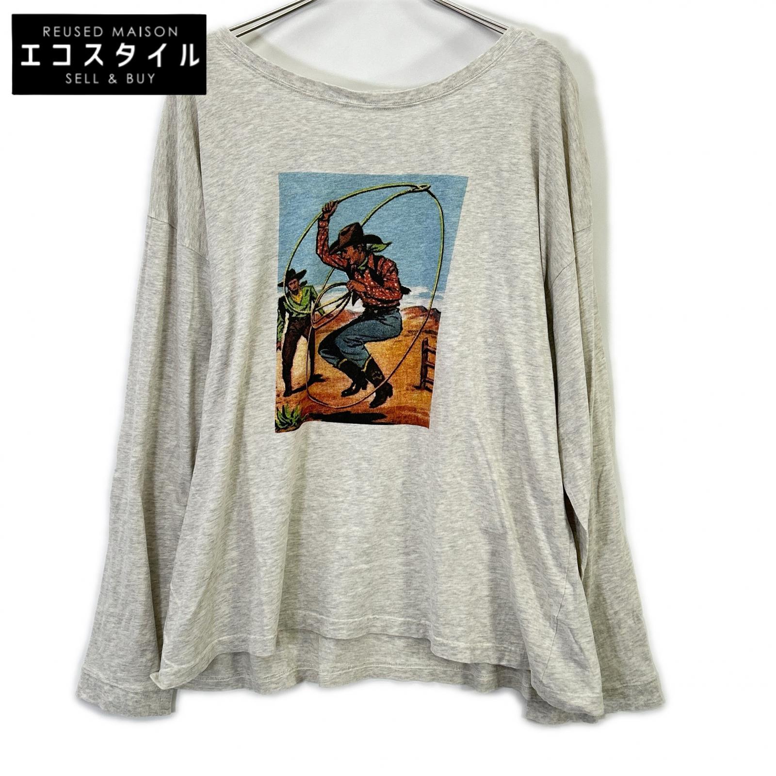 Maison Margiela メゾンマルジェラ 1 10【美品/国内正規/24年製】S50GC0692 カウボーイ 長袖Tシャツ トップス XL ライトグレー メンズ 【中古】
