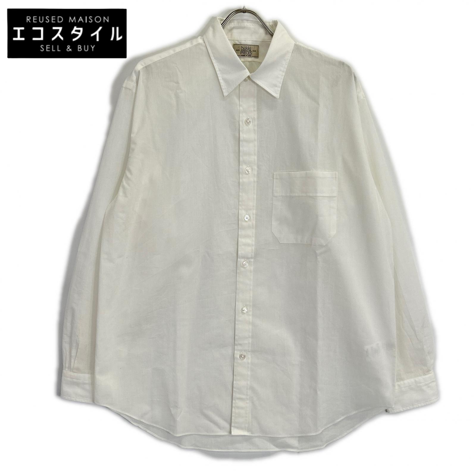 Nikki ESSENTIAL PIECES ニッキエッセンシャルピーシーズ NEP-SS2617 ﾎﾜｲﾄ Cotton Dungaree Standard Shirt トップス 2 白いこと メンズ 【中古】 トップス-メンズファッション-カジュアルシャツ