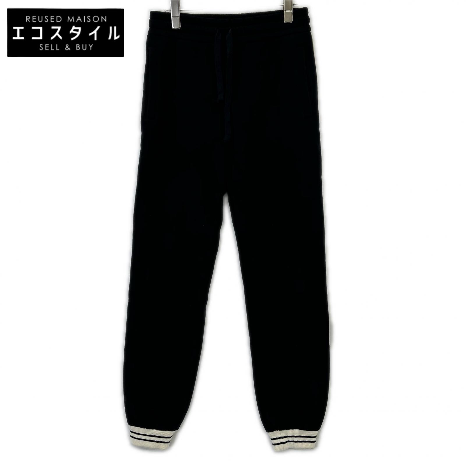 GUCCI グッチ ﾌﾞﾗｯｸ ｺｯﾄﾝｼﾞｼﾞｬｰｼﾞｰｽｳｪｯﾄﾊﾟﾝﾂ ボトムス XS 黒いこと レディース 【中古】