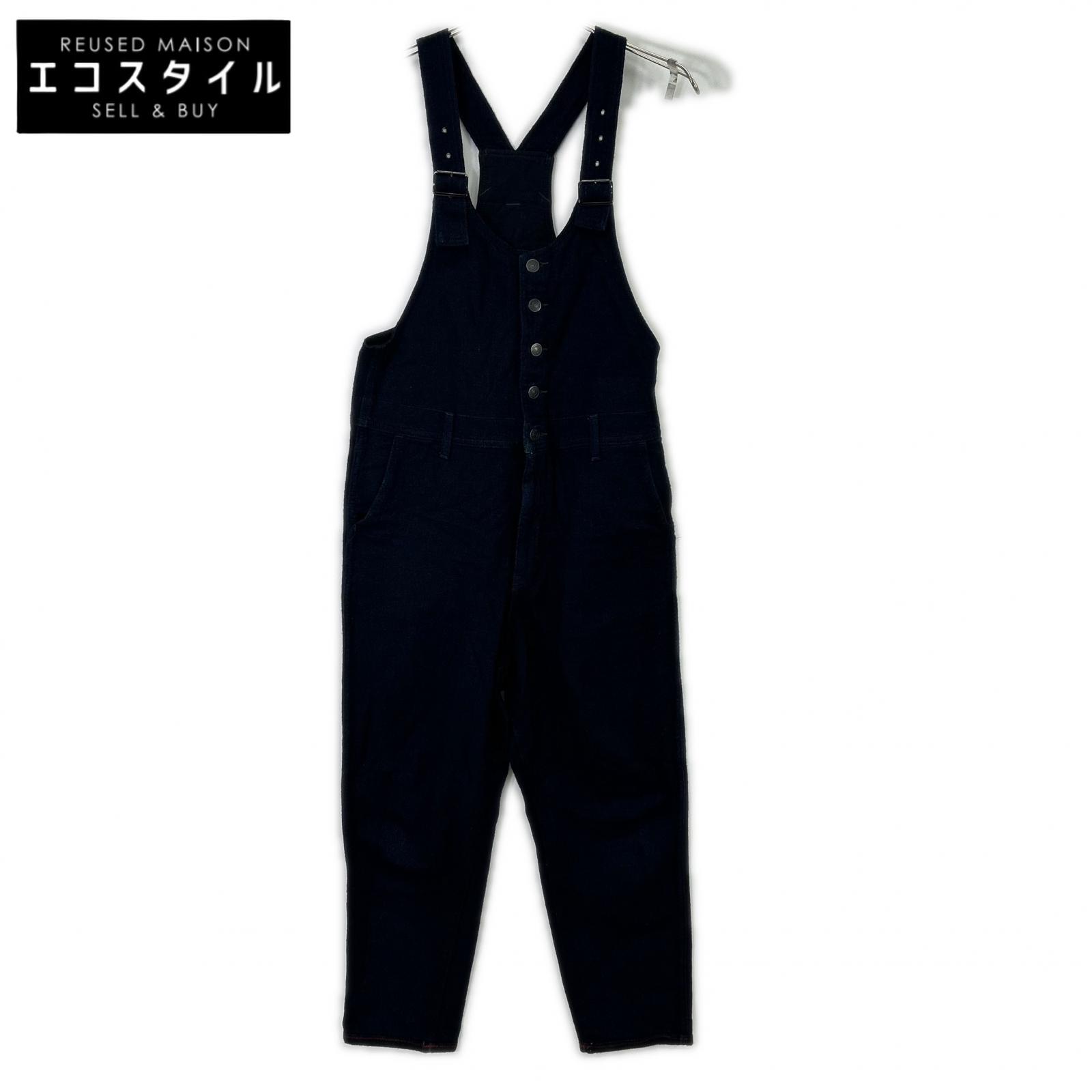 HYSTERIC GLAMOUR ヒステリックグラマー 0163AS01 青碧 ハイバックオーバーオール 大層らしい櫂 オールインワン   M インディゴ レディース 【中古】