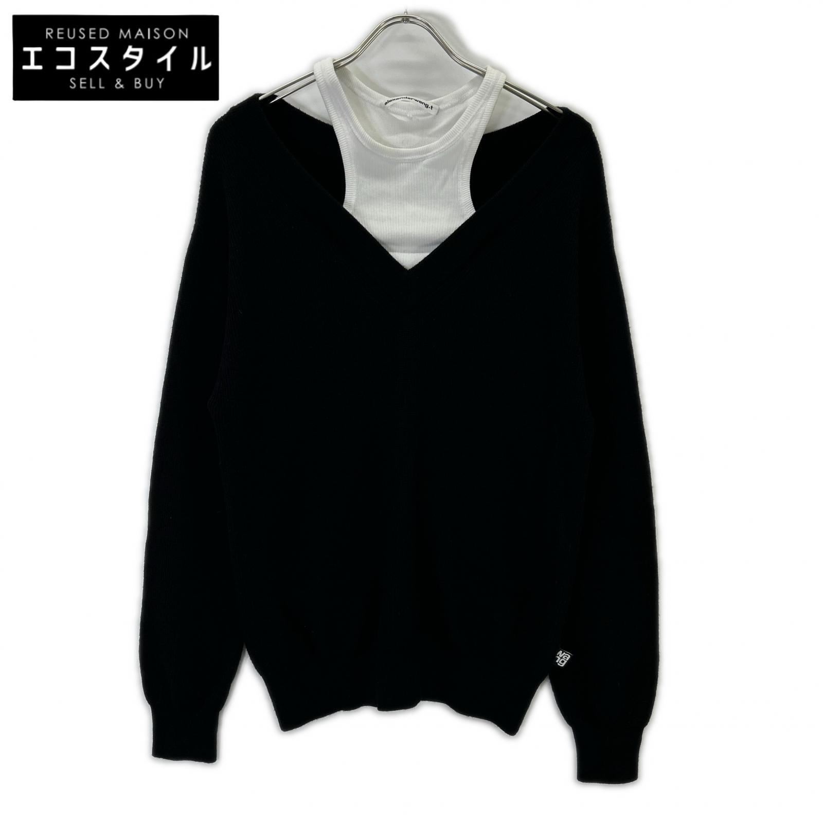ALEXANDER WANG アレキサンダーワン 黒いこと CA00985 レイヤードニット トップス   S 黒いこと レディース 【中古】
