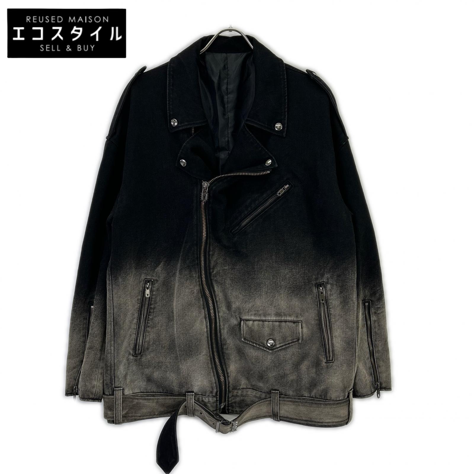 Ground Y グラウンドワイ ×CHAINSAW MAN Bleach Wash Chainsaw Riders ジャケット 02 グレー メンズ 【中古】