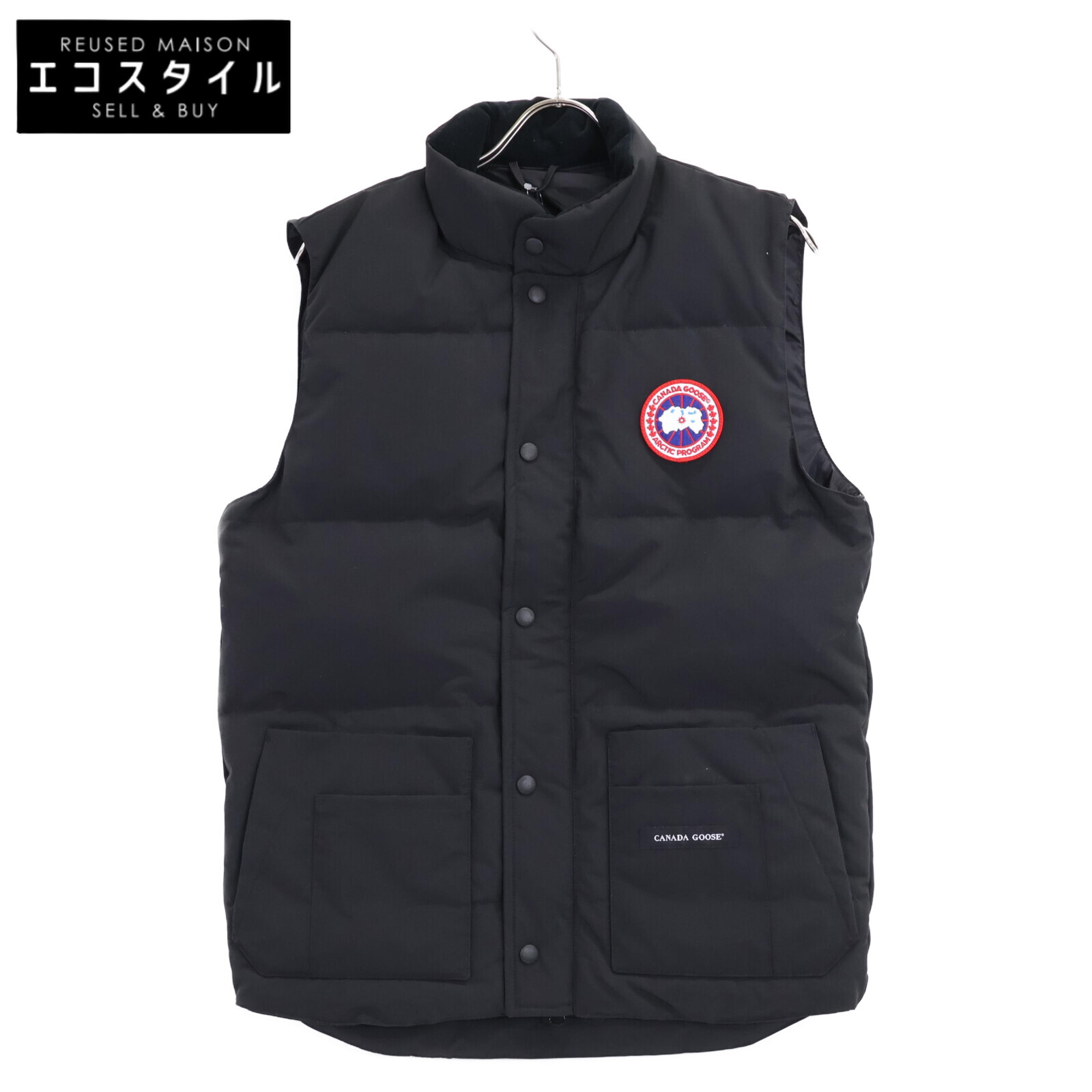 CANADA GOOSE カナダグース 【新品同様/国内正規（株）カナダグースジャパン】4154M FREESTYLE CREW VEST フリースタイル クルー ダウン ベスト S/P ブラック メンズ 【中古】