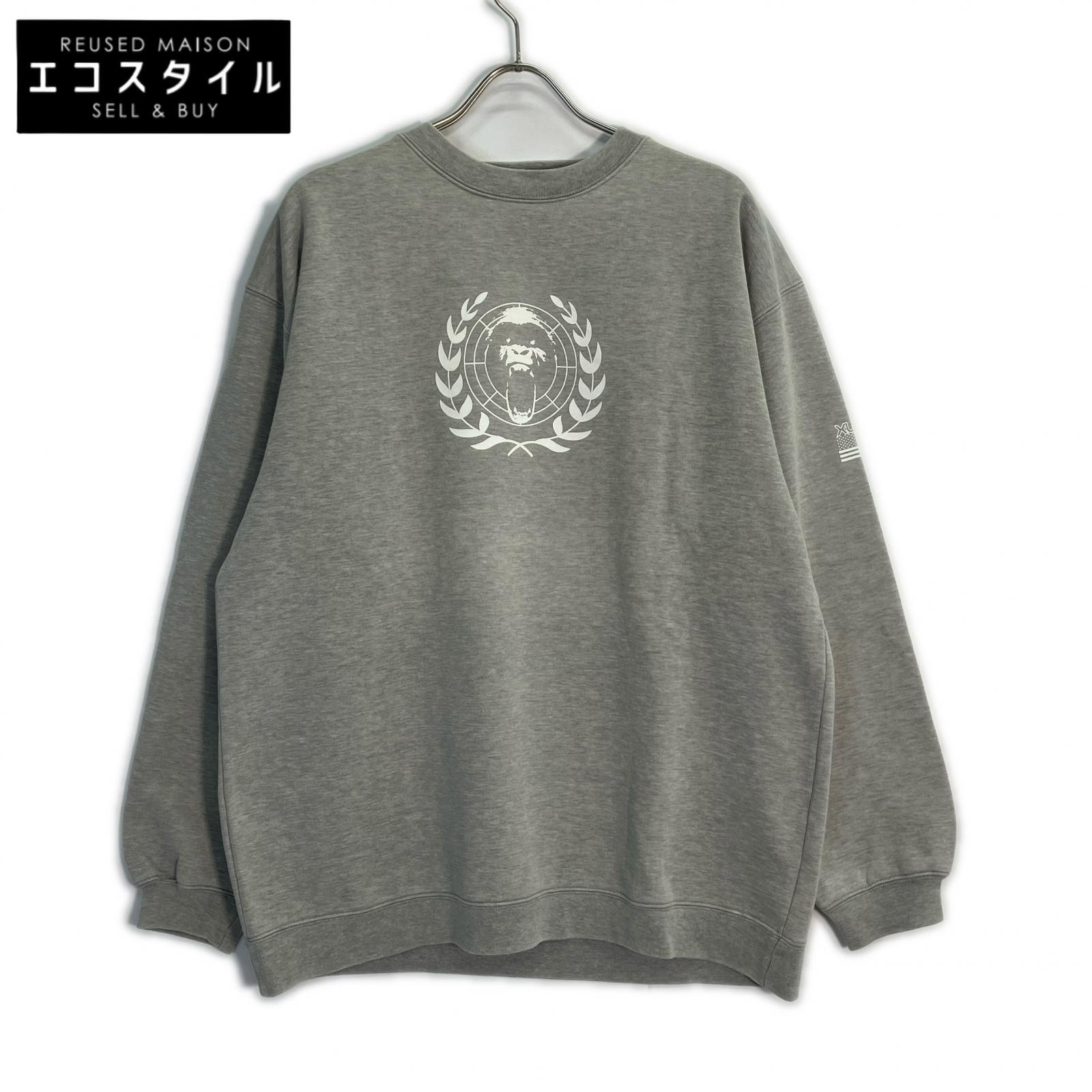 XLARGE エクストララージ 90s 旧曳き船 薄墨色 大猩々ロゴタイプ 汗水 トップス   L 薄墨色 メンズ 【中古】