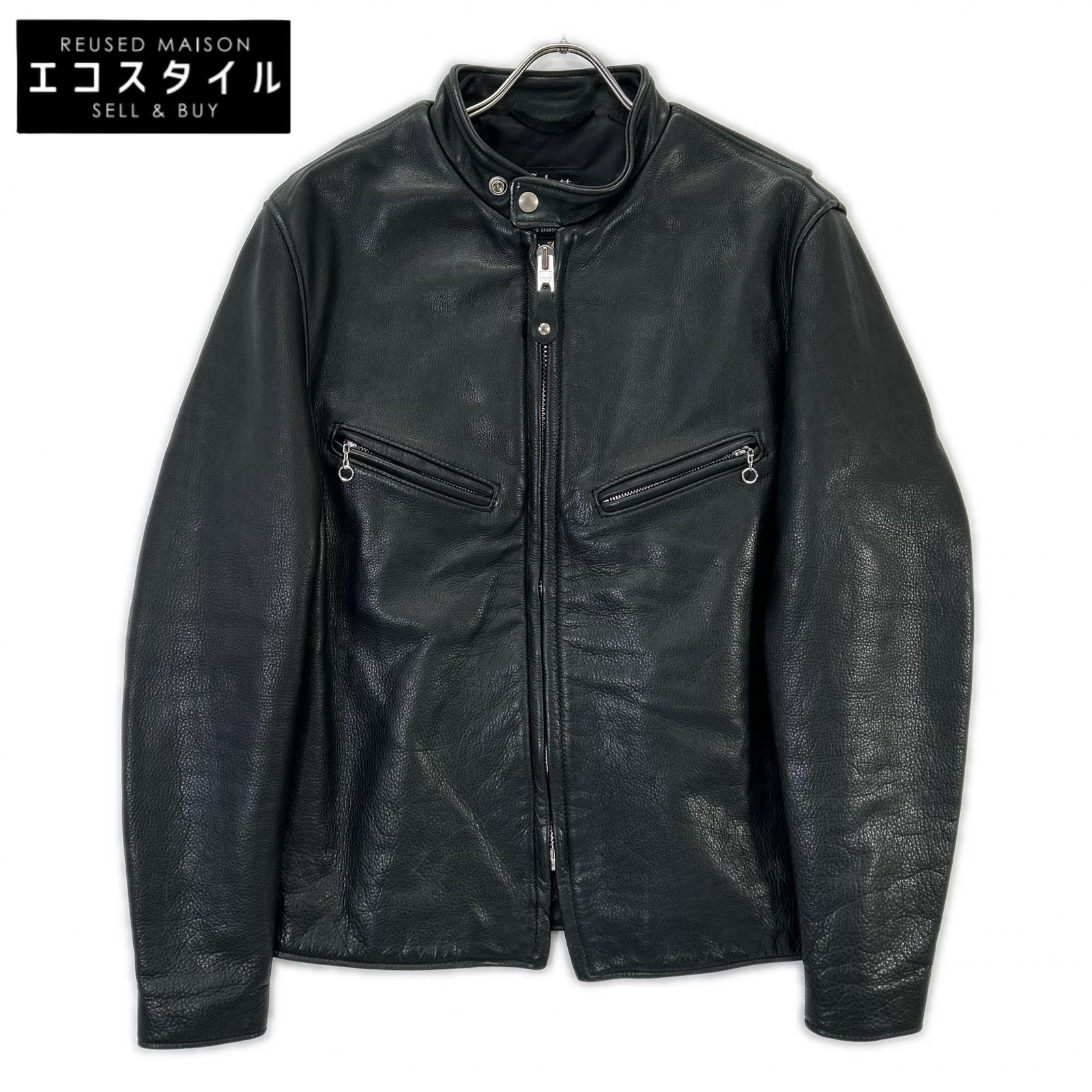 schott 打つこと 25AW 7578 黒いこと ニューネイキッドカーフレザー シングルライダースジャケット 上衣   40 黒いこと メンズ 【中古】