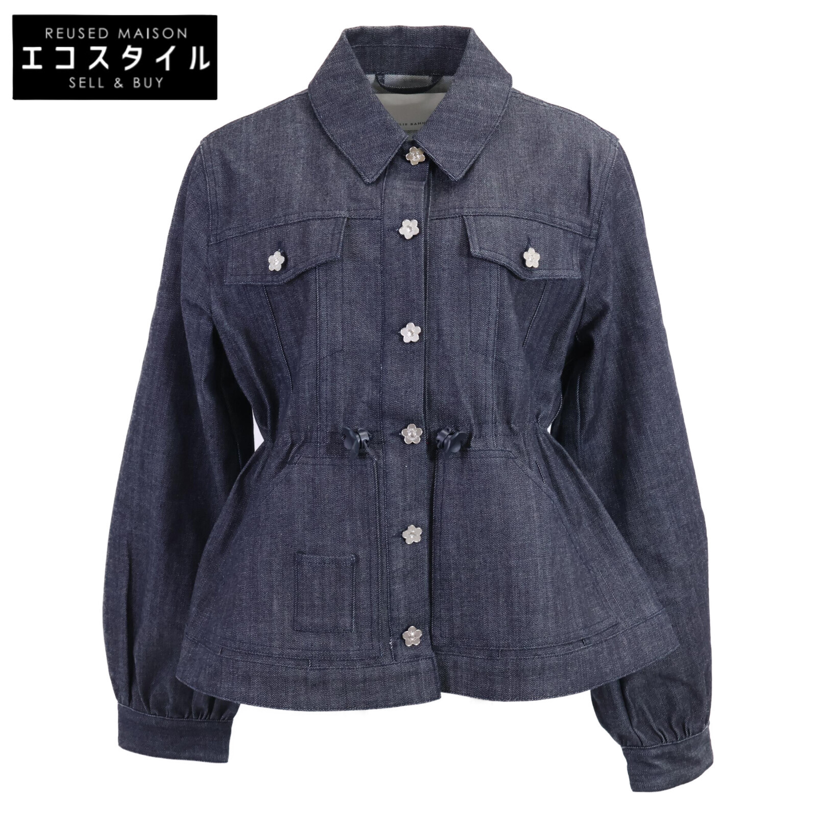 Cecilie Bahnsen セシリー バンセン 【美品/26SS】4.25RTW14006 CBCANDIDA DENIM JACKET 御花名取り草 ジーンズ上衣 UK8/US4 インディゴ レディース 【中古】