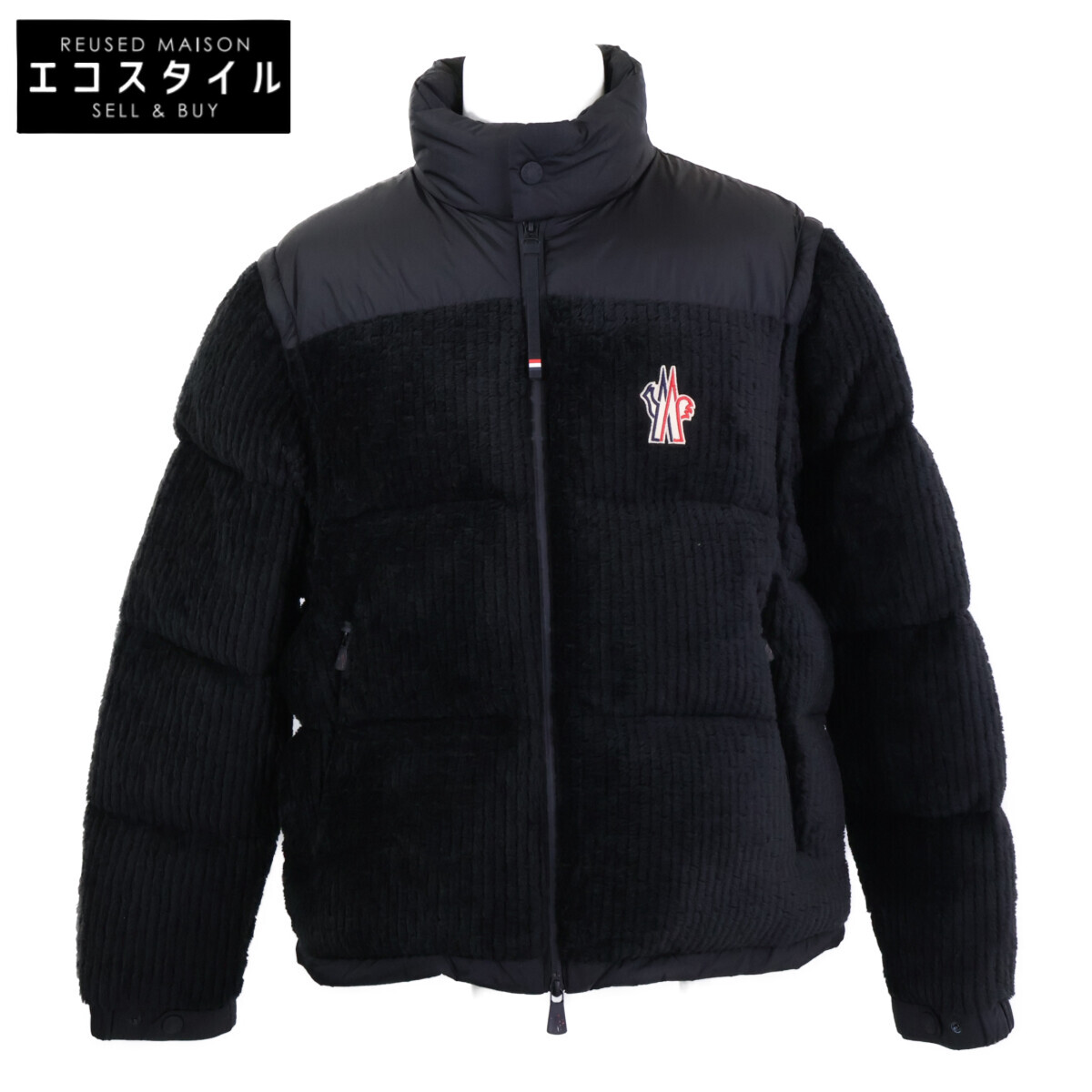 MONCLER モンク軌跡 【美品】GRENOBLEグルノーブル GRANIER グラニエール 2WAY落ち込む上衣 4 黒いこと メンズ 【中古】