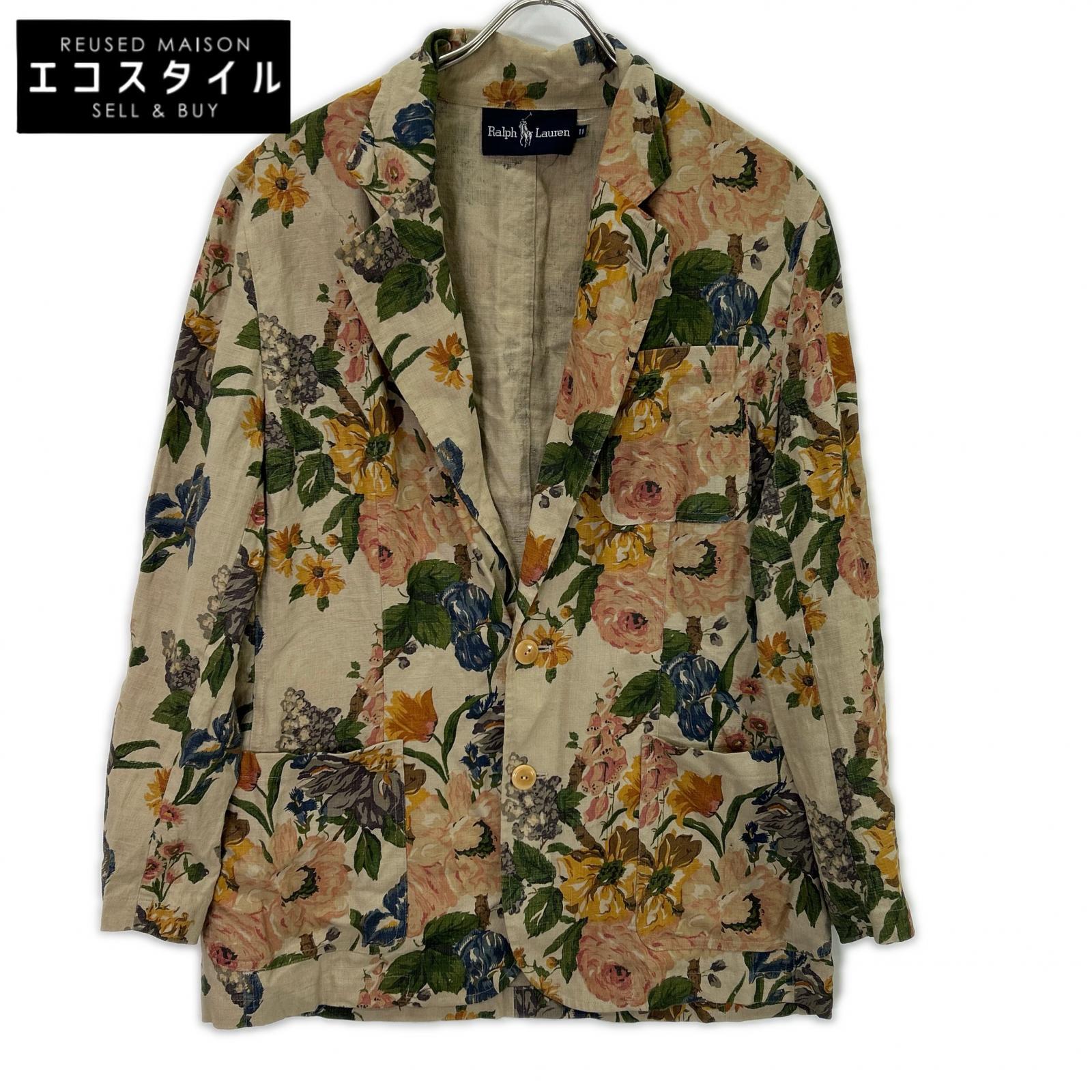 RALPHLAUREN ラルフローレン ベージュ リネン ボタニカル 上衣 上衣   11 ベージュ レディース 【中古】