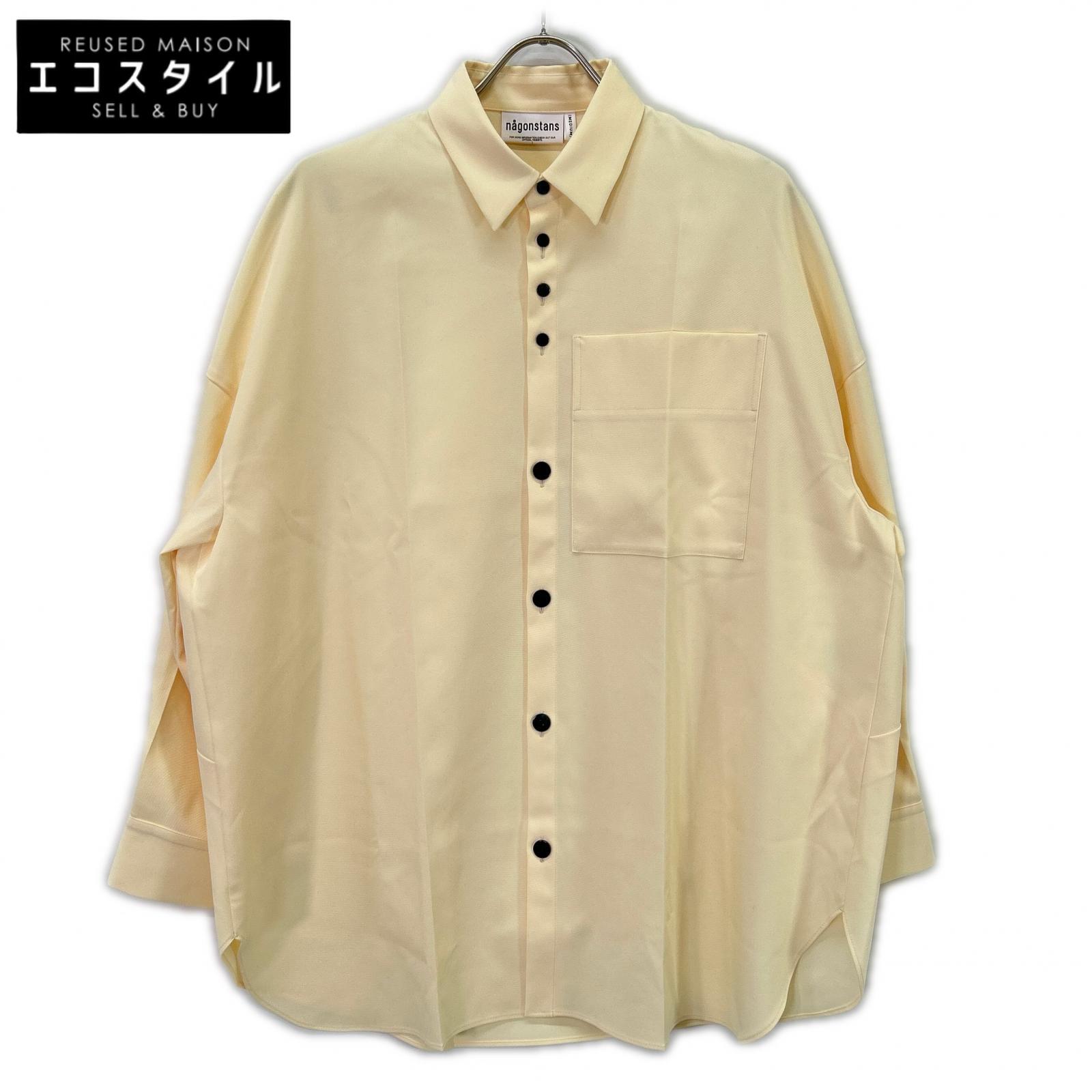 nagonstans ナゴンスタンス 26SS 470JS430-0261 ベージュ ポリエステル loose center crease shirt トップス   MEDIUM ベージュ レディース 【中古】