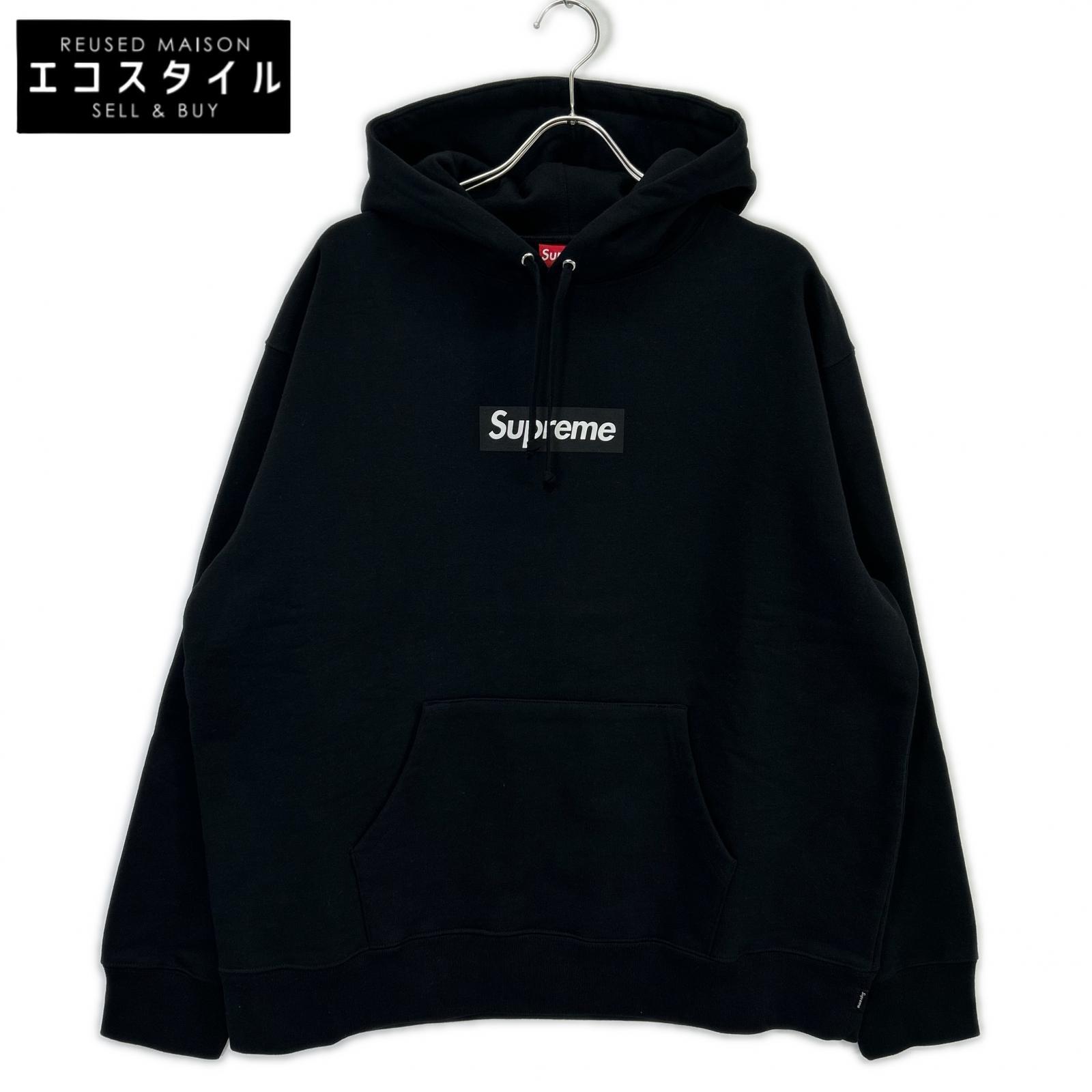 Supreme シュプリーム 23SS 黒いこと West Hollywood 公々然たる不死化 天使の都市 Box Logo Hooded Sweatshirt ハリウッド ボックスロゴパーカ トップス   XL 黒いこと メンズ 【中古】