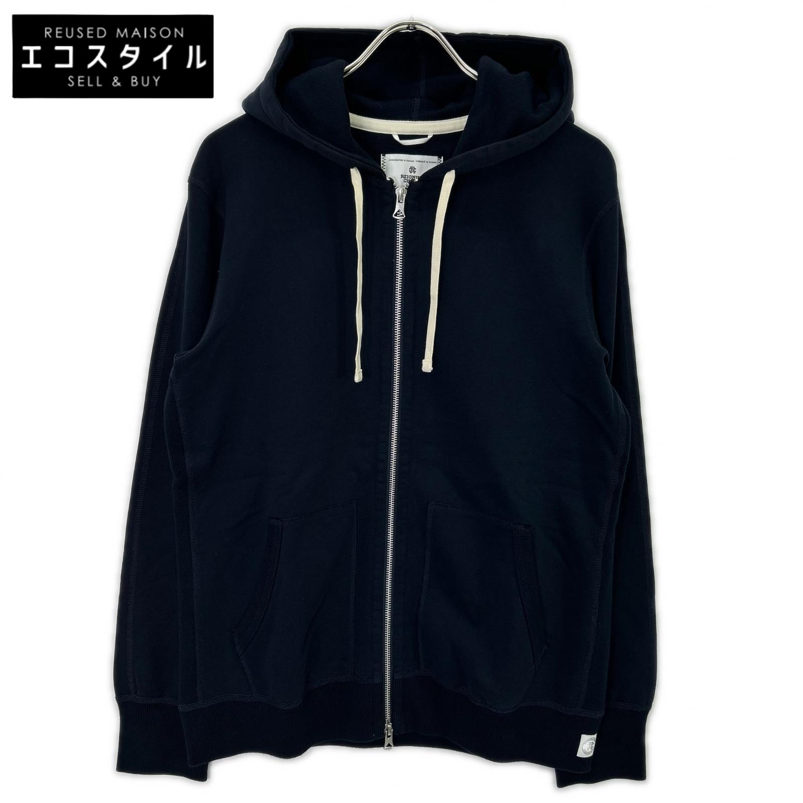 REIGNING CHAMP レイニングチャンプ RC-3205 ﾈｲﾋﾞｰ MIDWEIGHT TERRY FULL ZIP HOODIE ﾌﾙｼﾞｯﾌﾟﾊﾟｰｶｰ トップス M ネイビー メンズ 【中古】