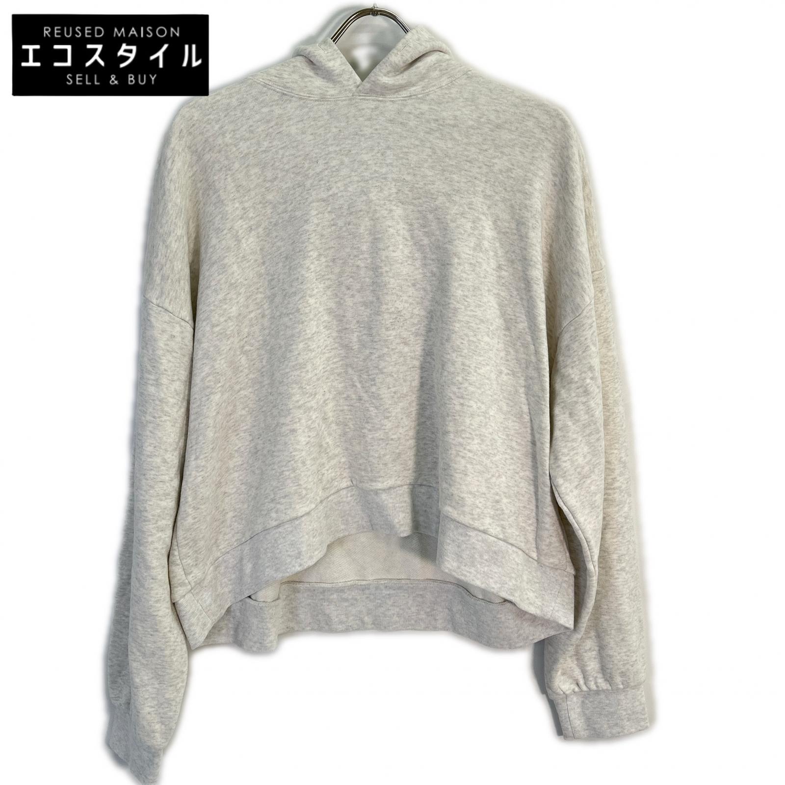 Plage プラージュ 25年製 ｸﾞﾚｰ CROPPED ﾌｰﾃﾞｨｰ トップス 書きあらわすなし 薄墨色 レディース 【中古】