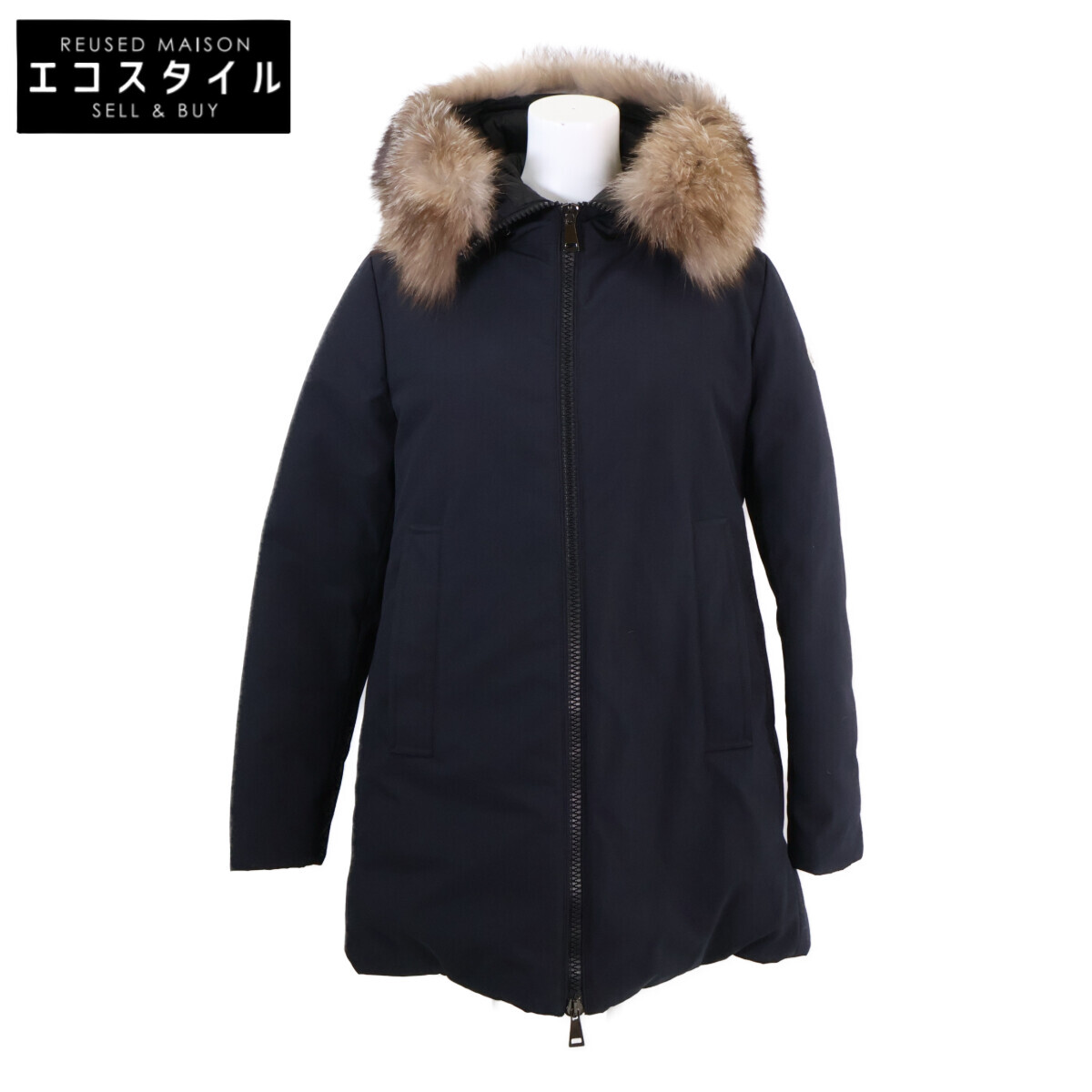 MONCLER モンク軌跡 E20934987125 BLAVET/ブラベ 落ち込む 厚地の外套   O ダークネイビー レディース 【中古】