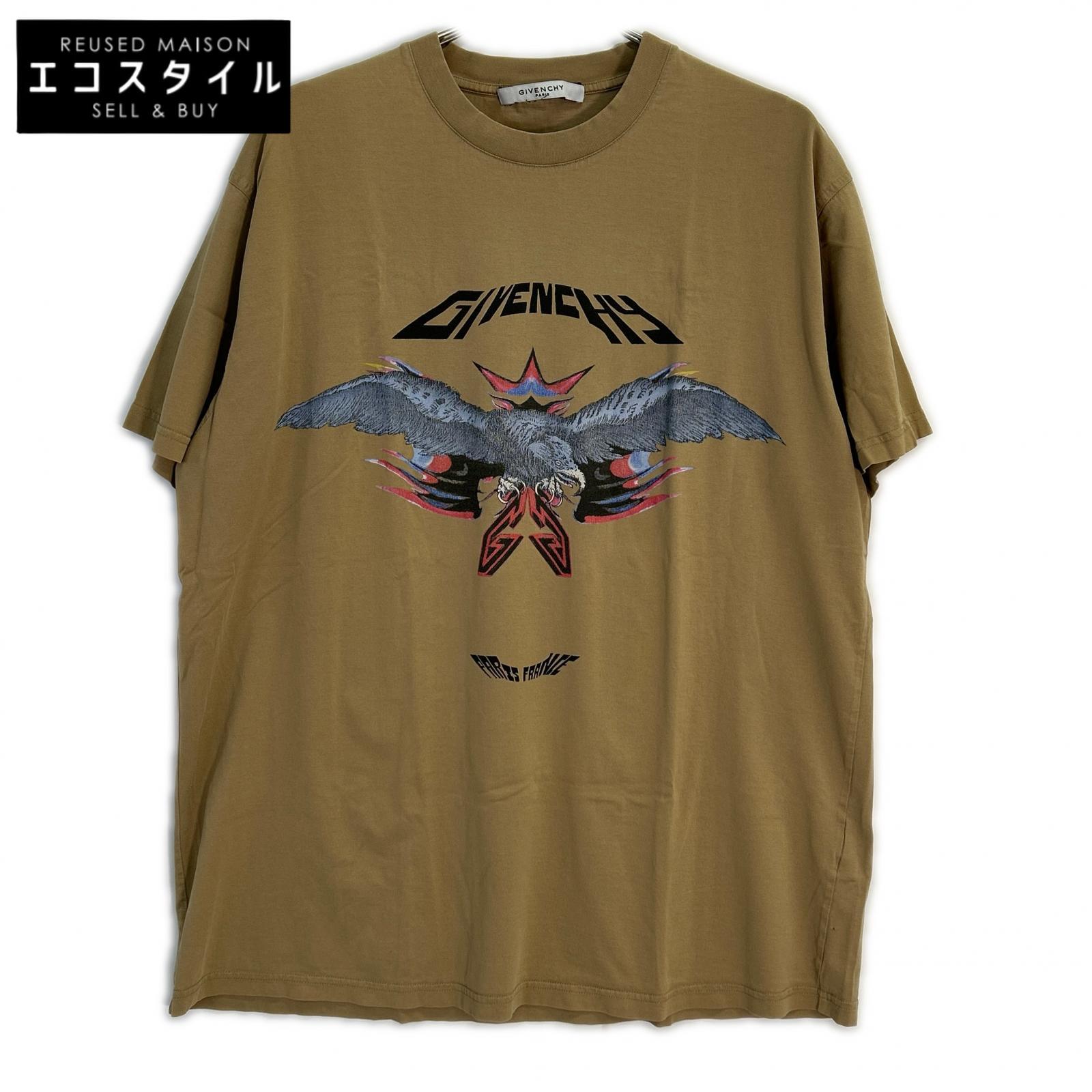 GIVENCHY ジバンシィ ｲｰｸﾞﾙﾌﾟﾘﾝﾄ Tｼｬﾂ トップス M ベージュ メンズ 【中古】