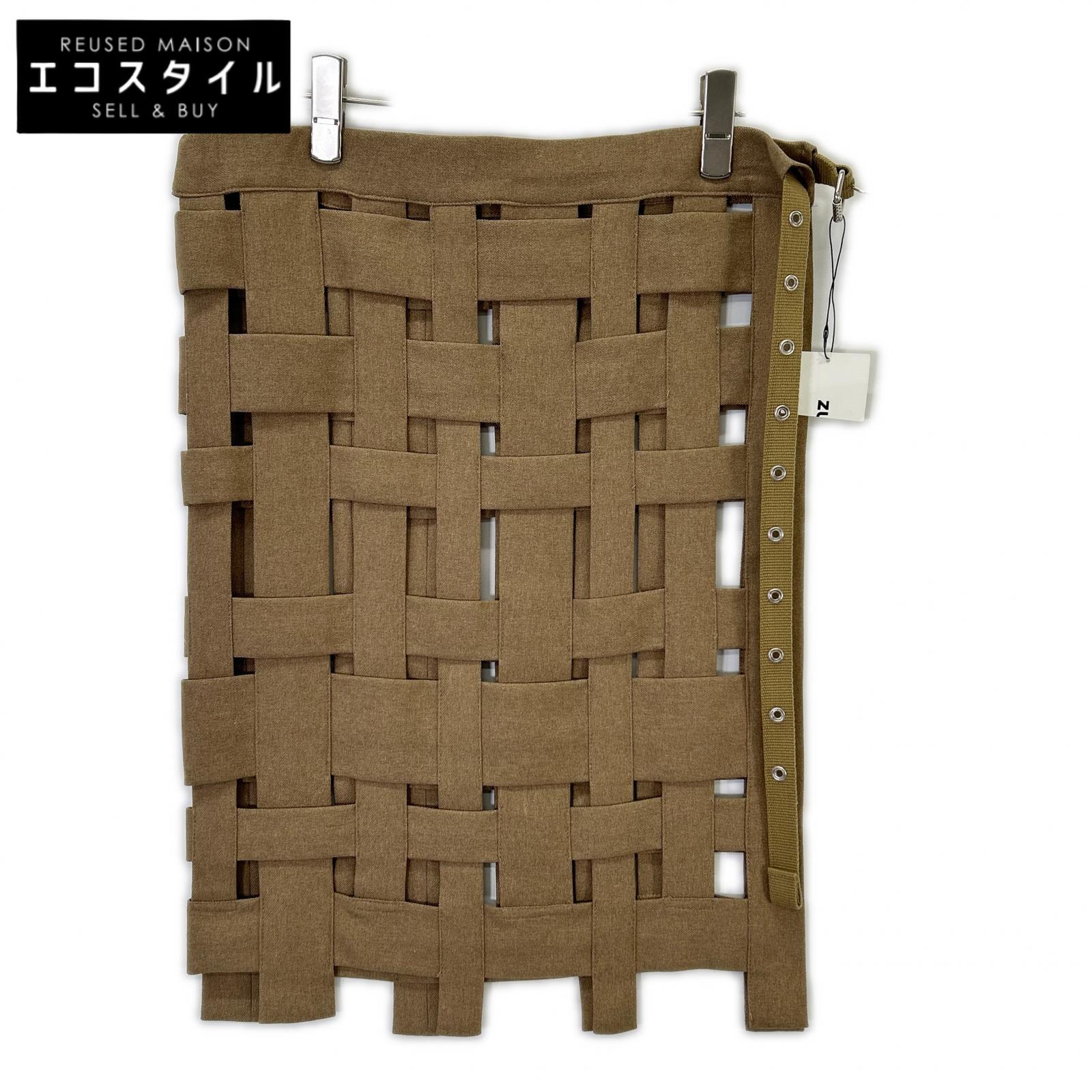 ZUCCa ズッカ CZ04FG574 ﾌﾞﾗｳﾝ ﾃﾞｻﾞｲﾝｽｶｰﾄ スカート M ブラウン レディース 【中古】