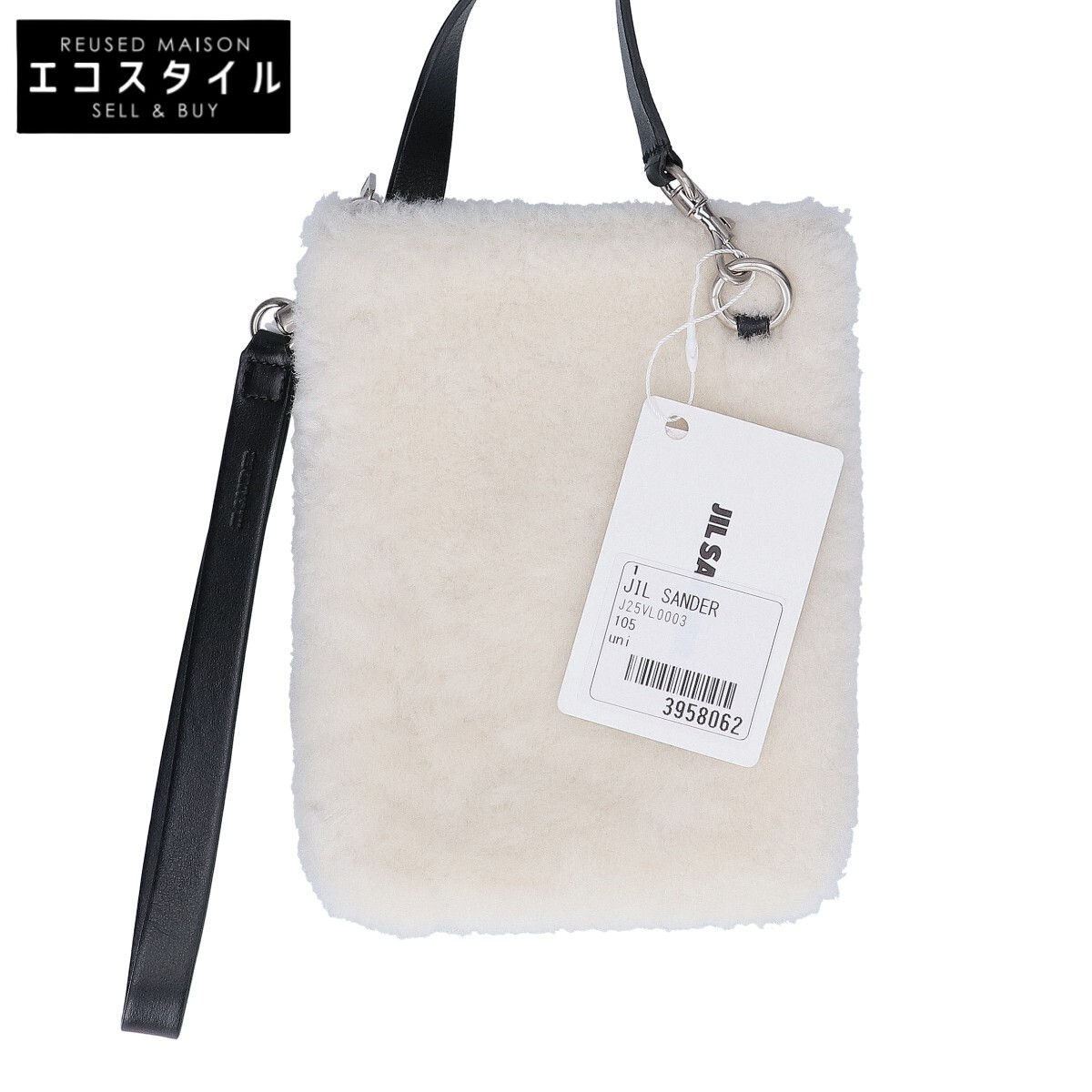JIL SANDER ジルサンダー 【新品同様】J25VL0003 P4963 LINK POUCH リンクポーチ/ ショルダーバッグ ホワイト レディース 【中古】
