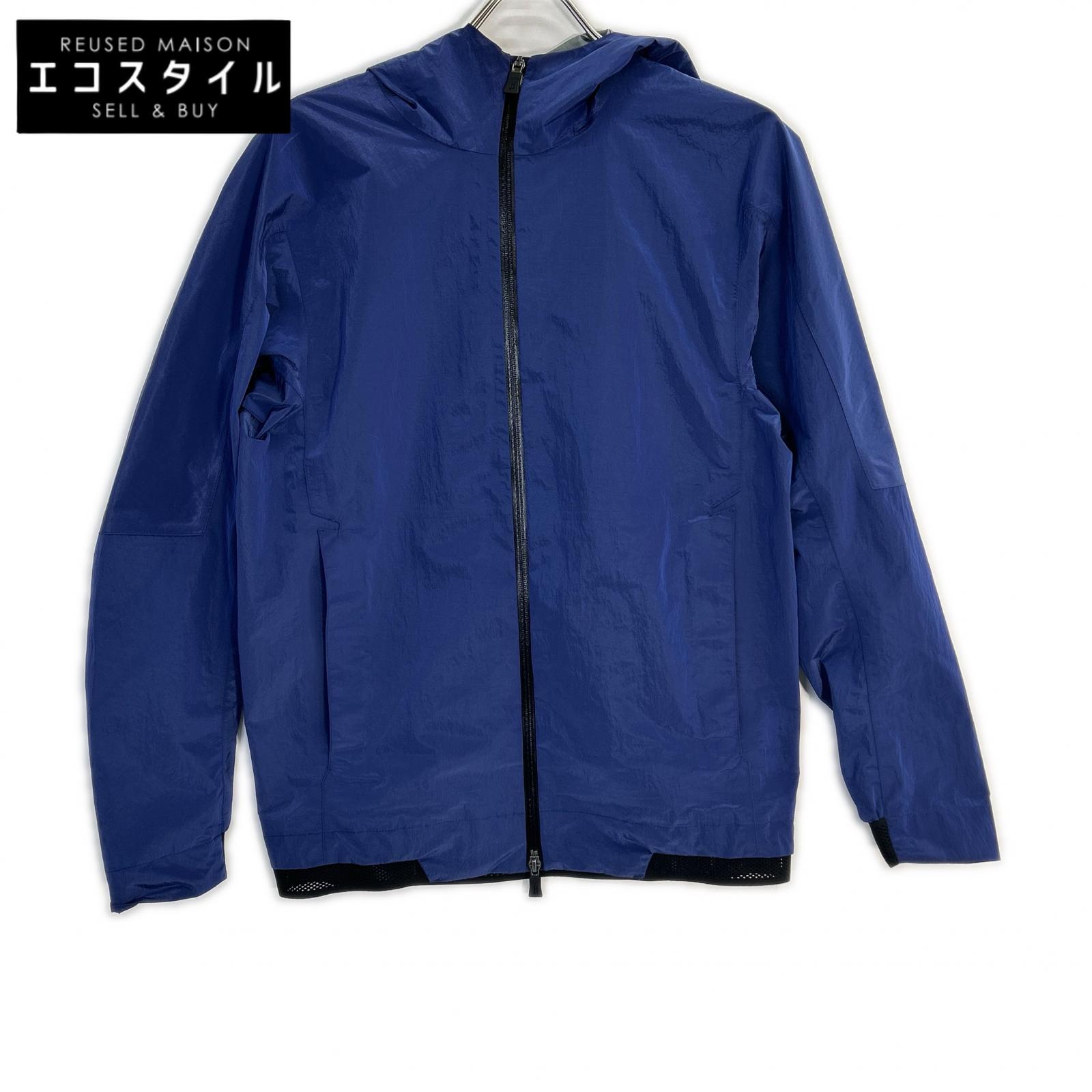 HERNO 地獄ノ GI00082UL-12378 Laminar/ﾗﾐﾅｰ  ﾅｲﾛﾝ ｳｫｰﾀｰﾌﾟﾙｰﾌ ﾌｰﾃﾞｯﾄﾞｼﾞｯﾌﾟ 上衣 44 青色 メンズ 【中古】 コート・ジャケット-メンズファッション