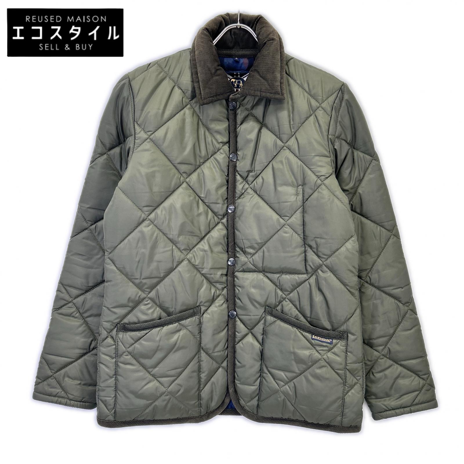 LAVENHAM ラベンハム カーキ 内側ドット柄 キルティングコート ジャケット 36 カーキ メンズ 【中古】｜ブランドリユース エコスタイル