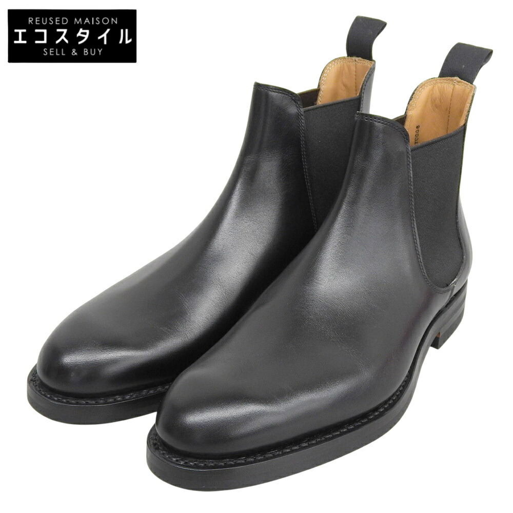 Crockett\u0026Jones クロ毛布＆ジョーンズ 新品負けず劣らず CHELSEA 17 DainiteSole サイドゴアブーツ シューズ メンズ 黒いこと 5 1/2E 378挙げ句の果て シューズ   5 1/2E 黒いこと メンズ 【中古】