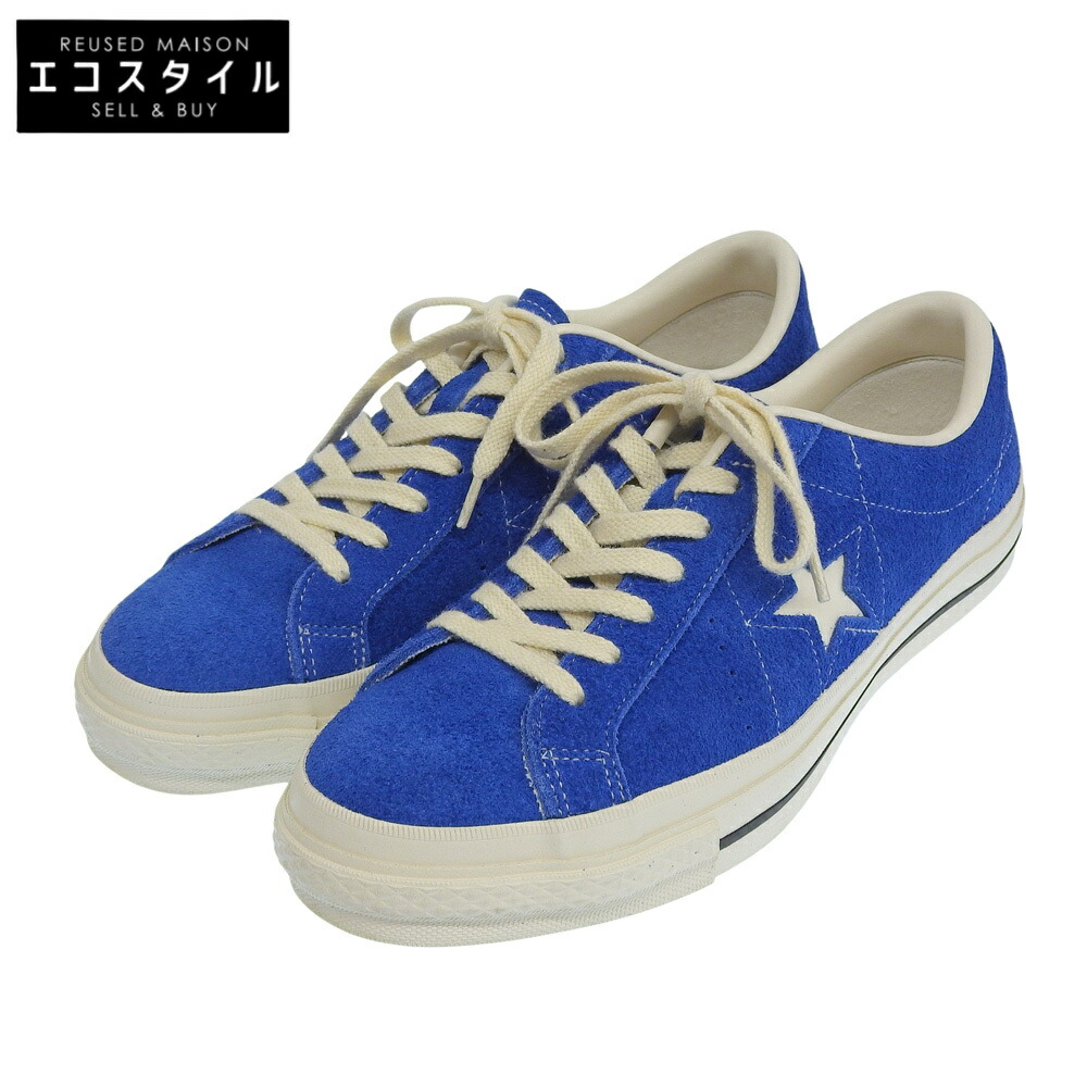 CONVERSE コンバース 新品同様 ONE STAR J SUEDE 50th記念モデル スニーカー シューズ メンズ ブルー 25.0cm シューズ 6.5(US) ブルー メンズ 【中古】