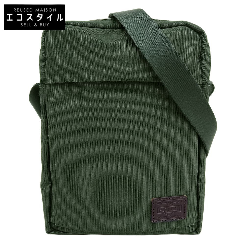 PORTER ボーイ 688-05242 ショルダーバッグ 縞模様 カーキ メンズ ショルダーバッグ カーキ メンズ 【中古】 メンズバッグ-バッグ-ショルダーバッグ・メッセンジャーバッグ