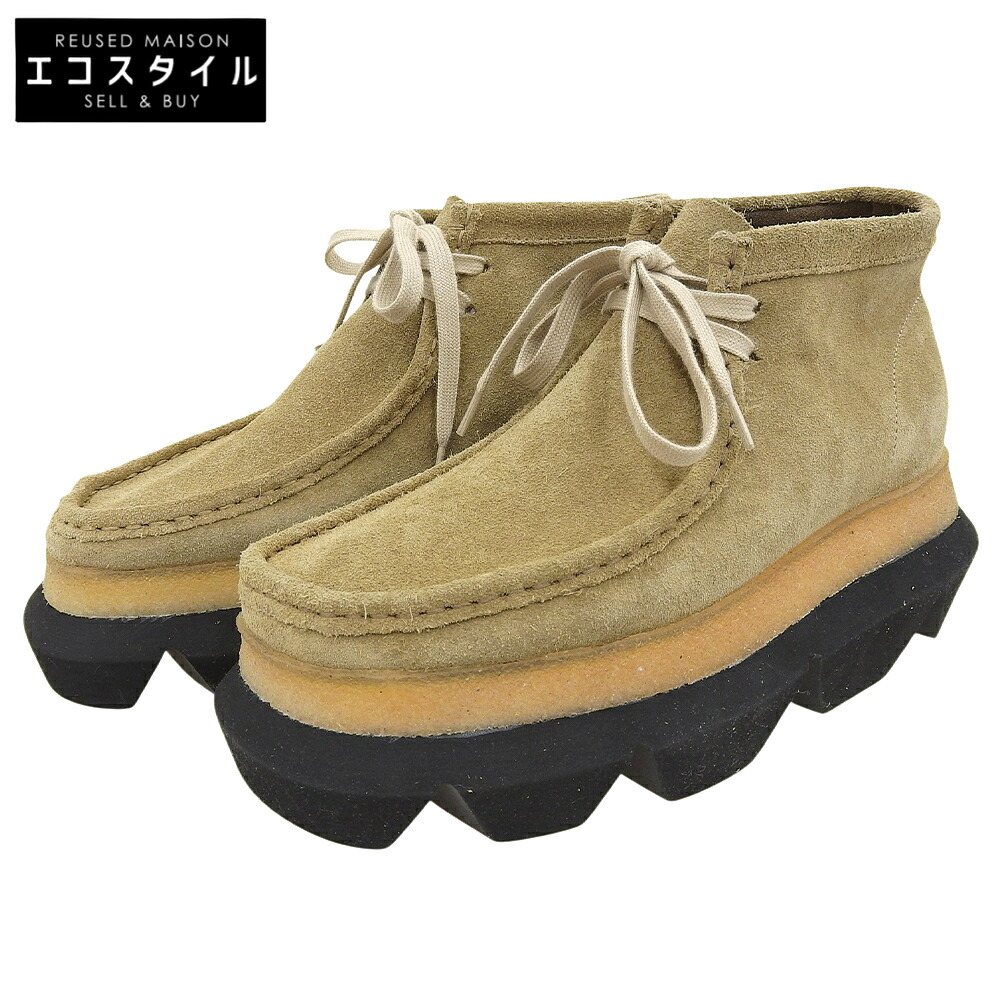 sacai サカイ Clarks Originals Hybrid Wallabee Boots シューズ レディース ベージュ系 24糎 シューズ   24 ベージュ系 レディース 【中古】