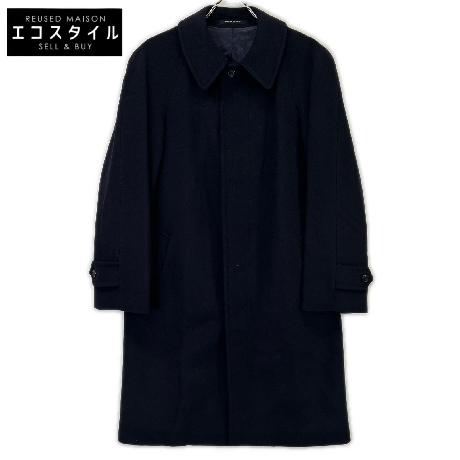 BEAMS F ビームスエフ ﾈｲﾋﾞｰ ｶｼﾐﾔ35% ﾊﾞﾙｶﾗｰ ｽﾃﾝｶﾗｰｺｰﾄ コート 34 ネイビー メンズ 【中古】