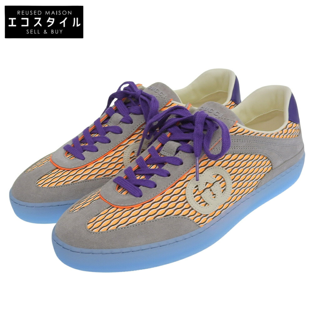 GUCCI グッチ 未使用 G75 スニーカー シューズ メンズ オレンジ 9 1/2 832463 シューズ 9 1/2 オレンジ メンズ 【中古】