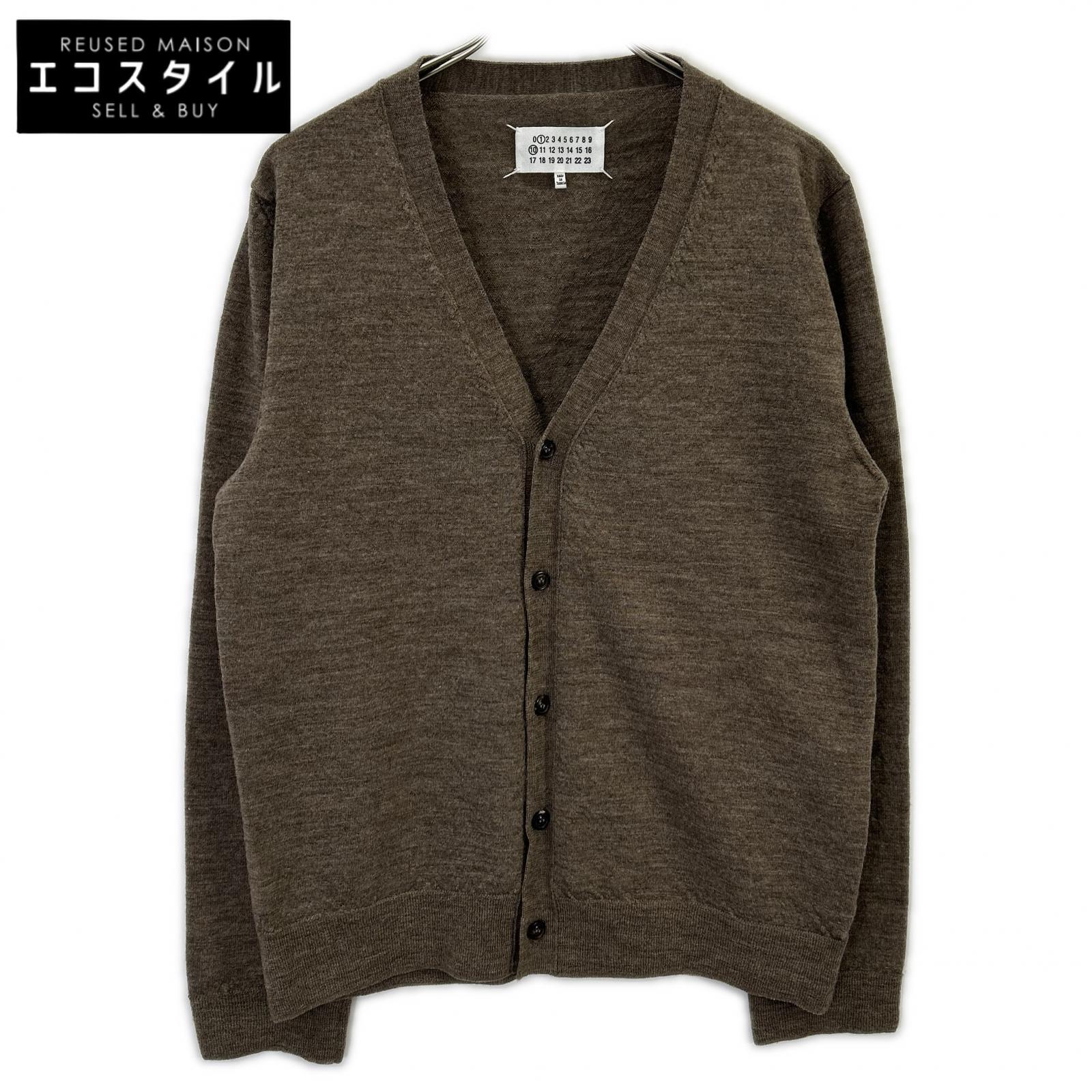 Maison Margiela メゾンマルジェラ 1 10【国内置き目/24年製】S50HP0012 エルボーパッチ 編み物ジレー トップス S 赤銅色 メンズ 【中古】