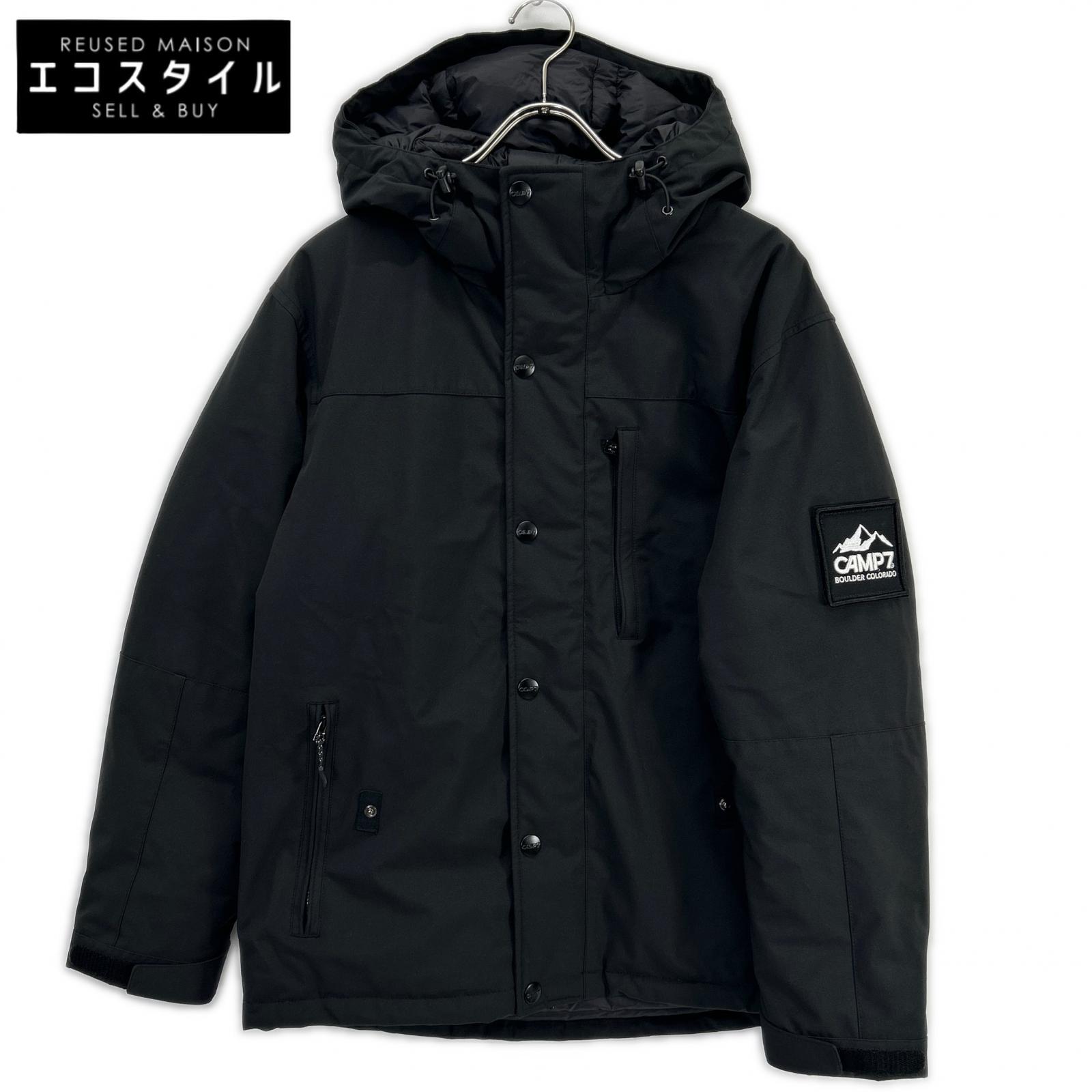 CAMP7 難民キャンプ7 CP-4216001A ﾌﾞﾗｯｸ ﾌｰﾃｯﾄﾞﾀﾞｳﾝｼﾞｬｹｯﾄ 上衣 M 黒いこと メンズ 【中古】